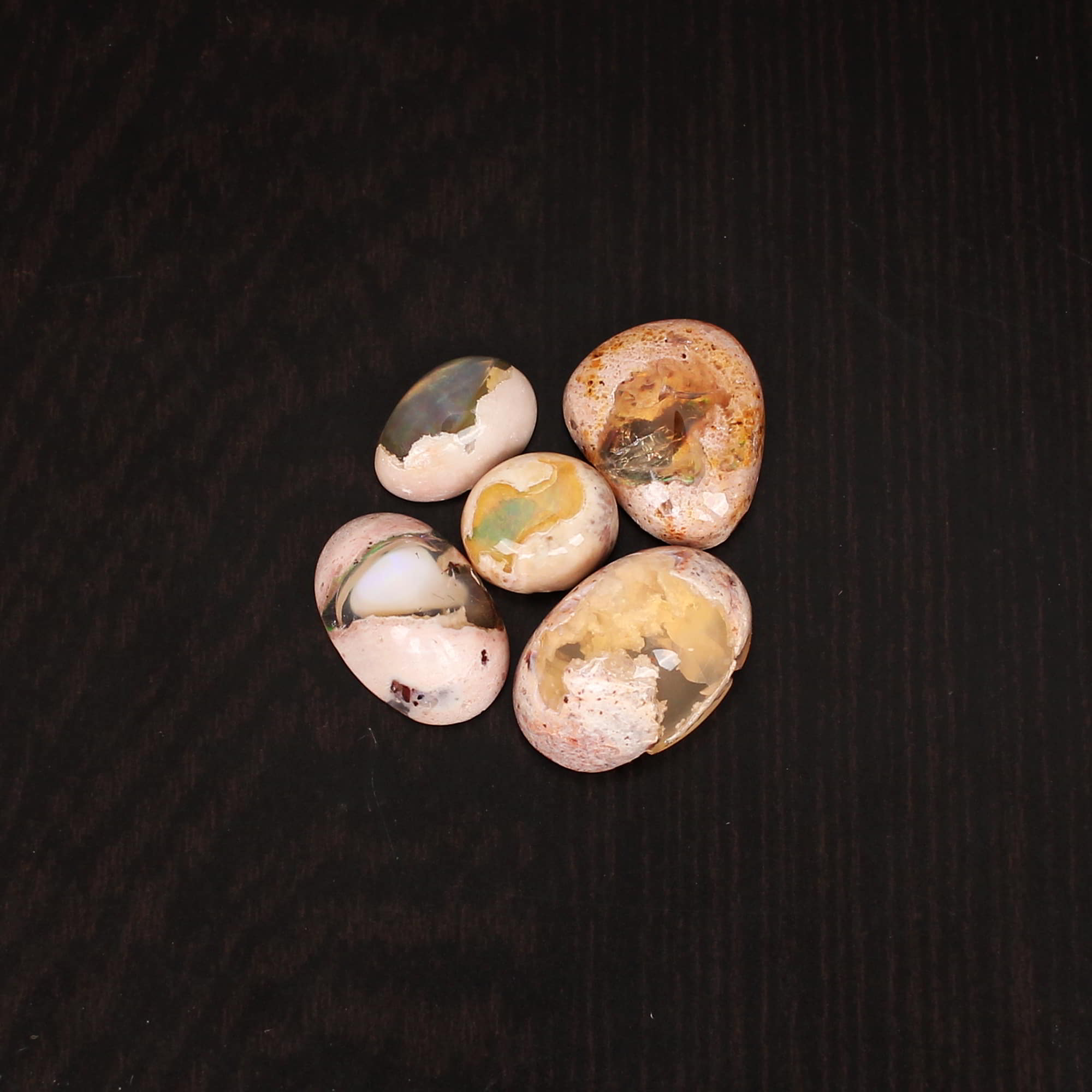 Natural Mexican Fire Opal 16x11mm9x8mm Oval Cabochon 2080Cts Loose Gemstone