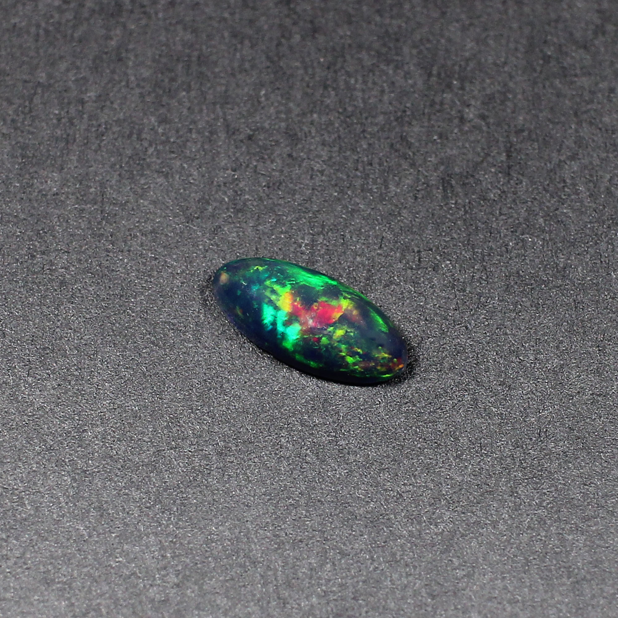 Natural Black Multi Fire Opal 12x6mm Oval Cabochon 120 Cts Gemstone For Making Jewelry