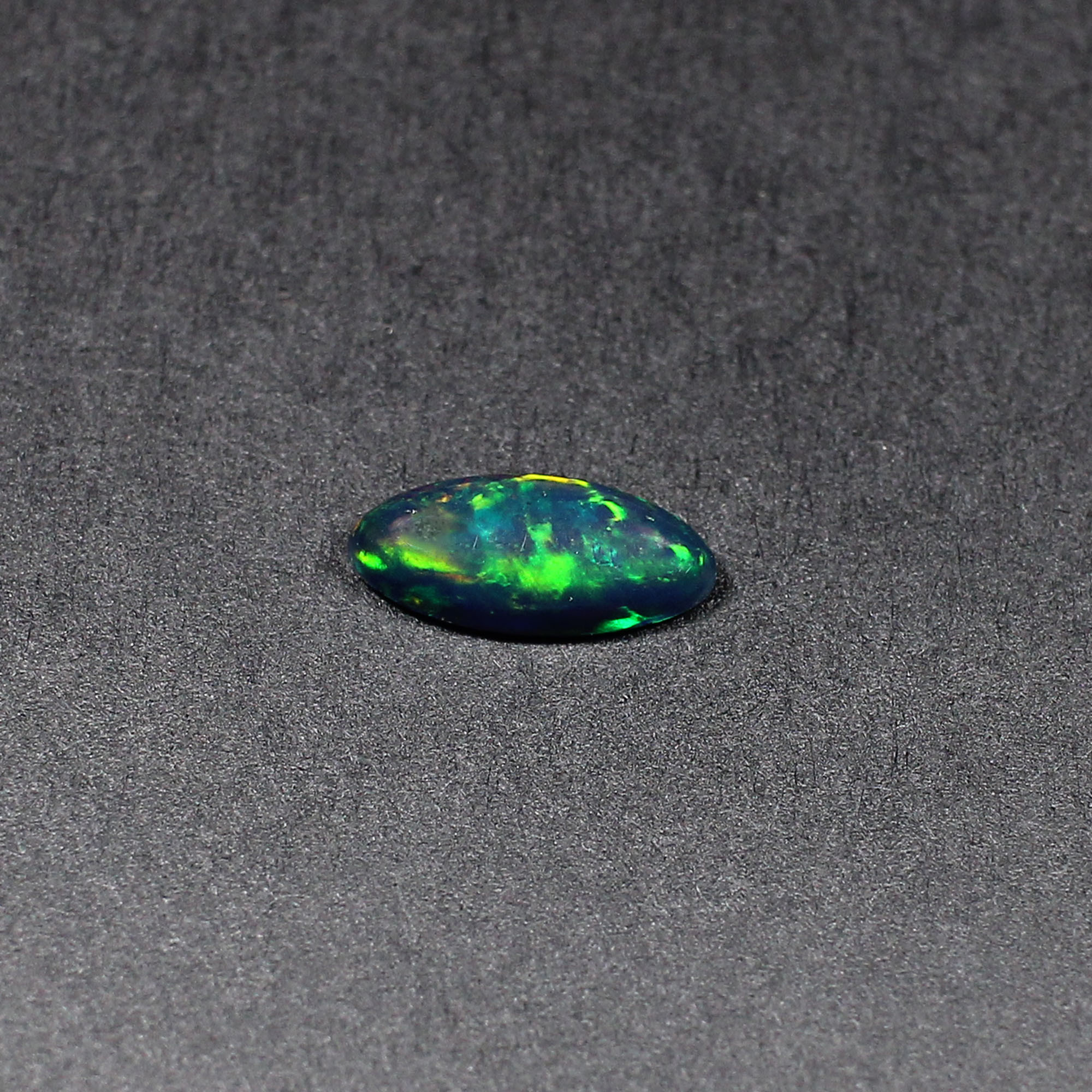 Natural Black Multi Fire Opal 12x6mm Oval Cabochon 120 Cts Gemstone For Making Jewelry