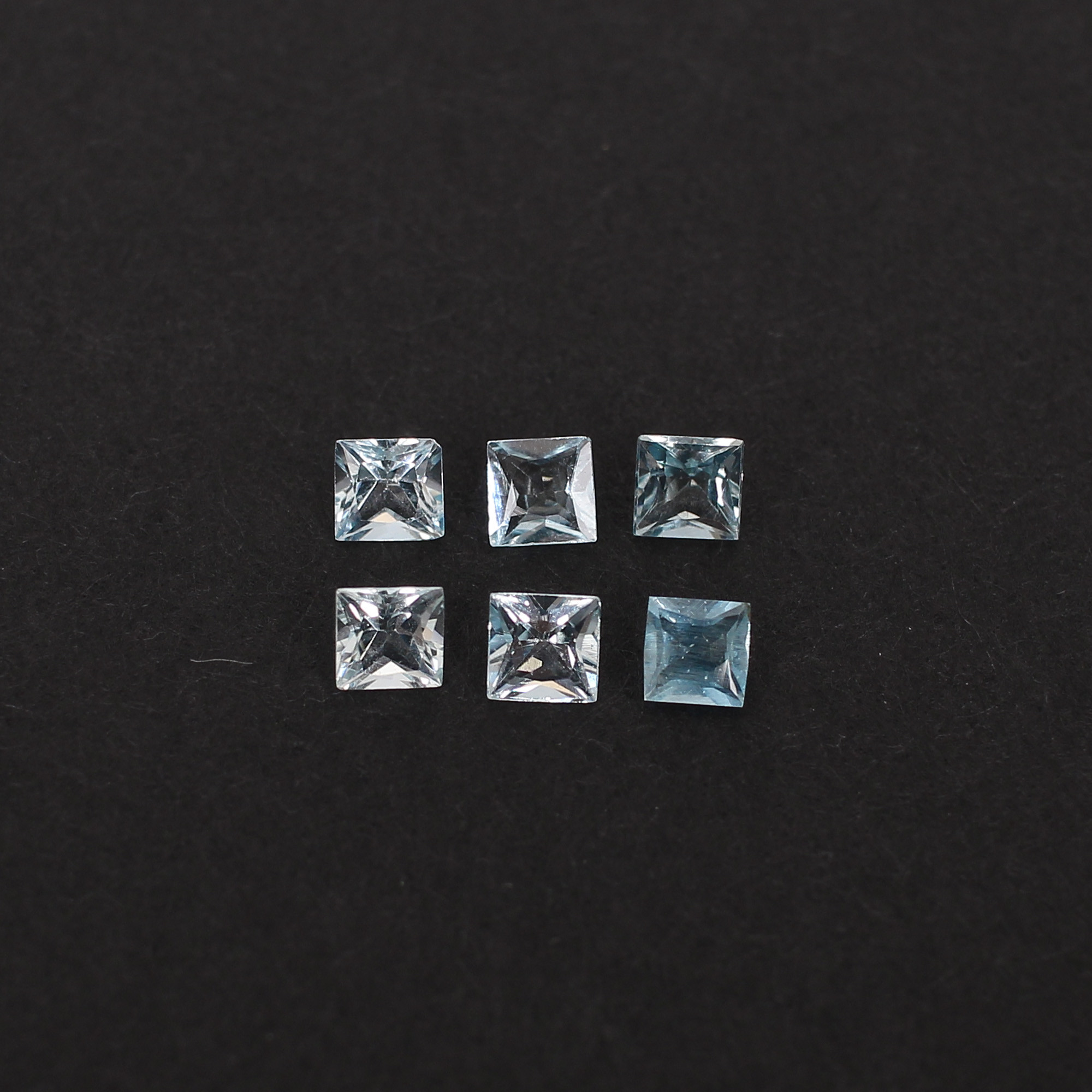 Natural Brazilian Aquamarine 4x4mm Square Cut 025 Cts Gemstone For Making Jewelry