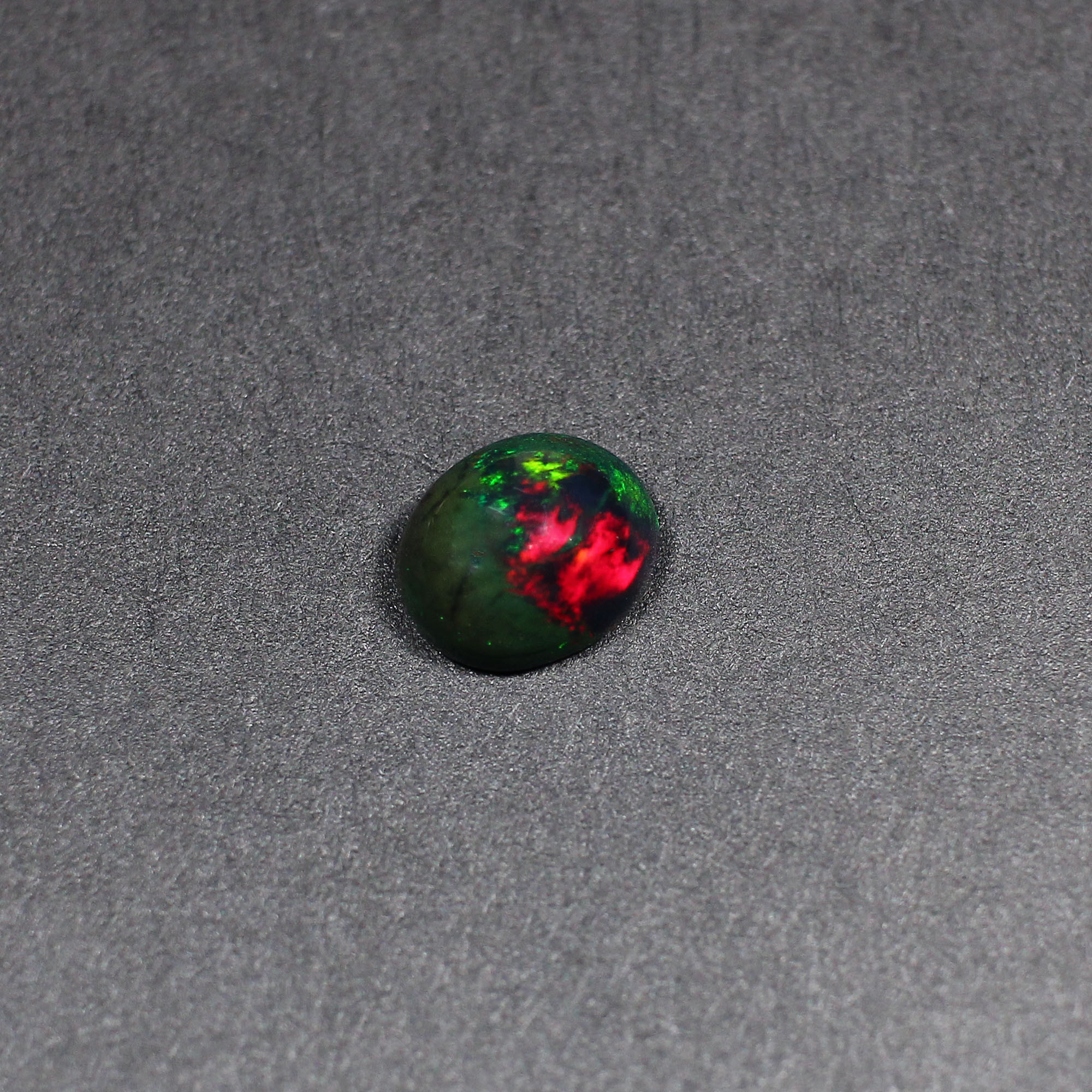 Natural Black Multi Fire Opal 9x8mm Oval Cabochon 130 Cts Gemstone for Making Jewelry