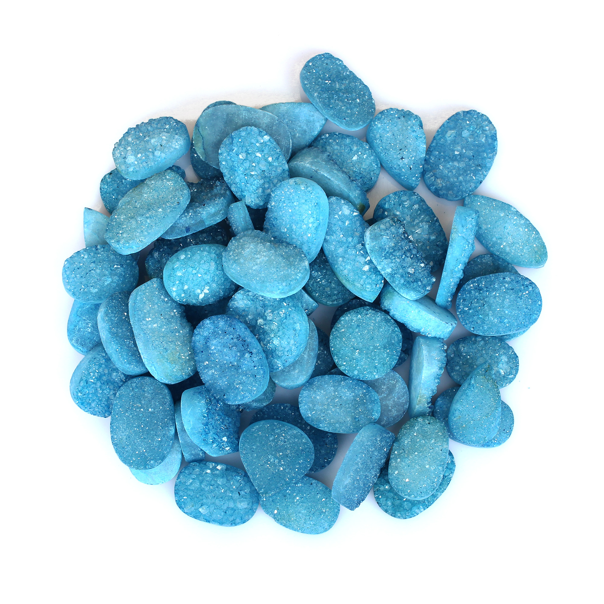 Blue Color Coated Druzy Uneven Shape 504gram Wholsale Lot