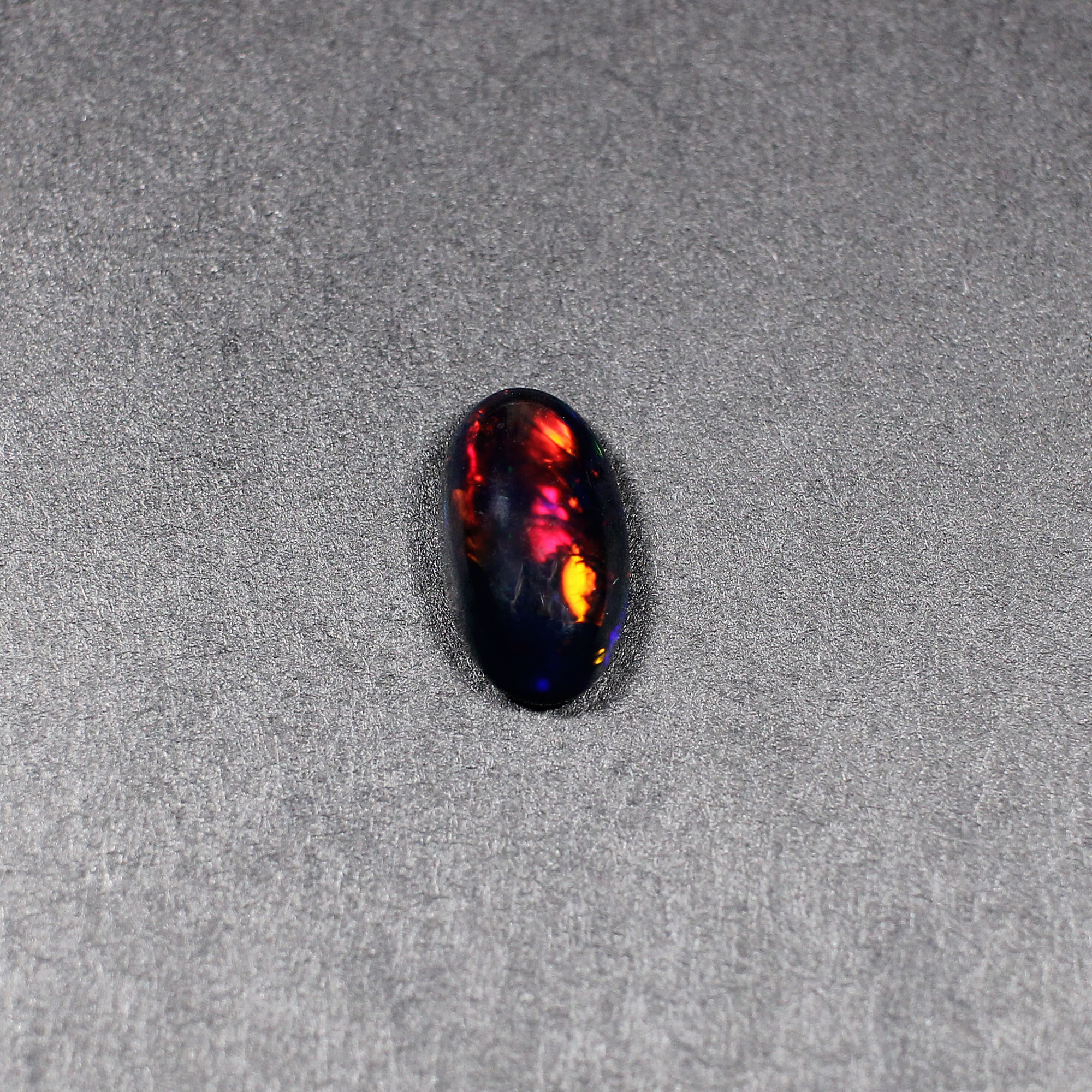 Natural Black Multi Fire Opal 12x7mm Oval Cabochon 165 Cts Loose Gemstone for Jewelry Making