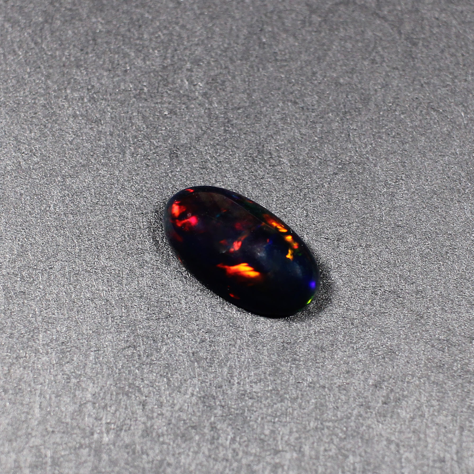 Natural Black Multi Fire Opal 12x7mm Oval Cabochon 165 Cts Loose Gemstone for Jewelry Making