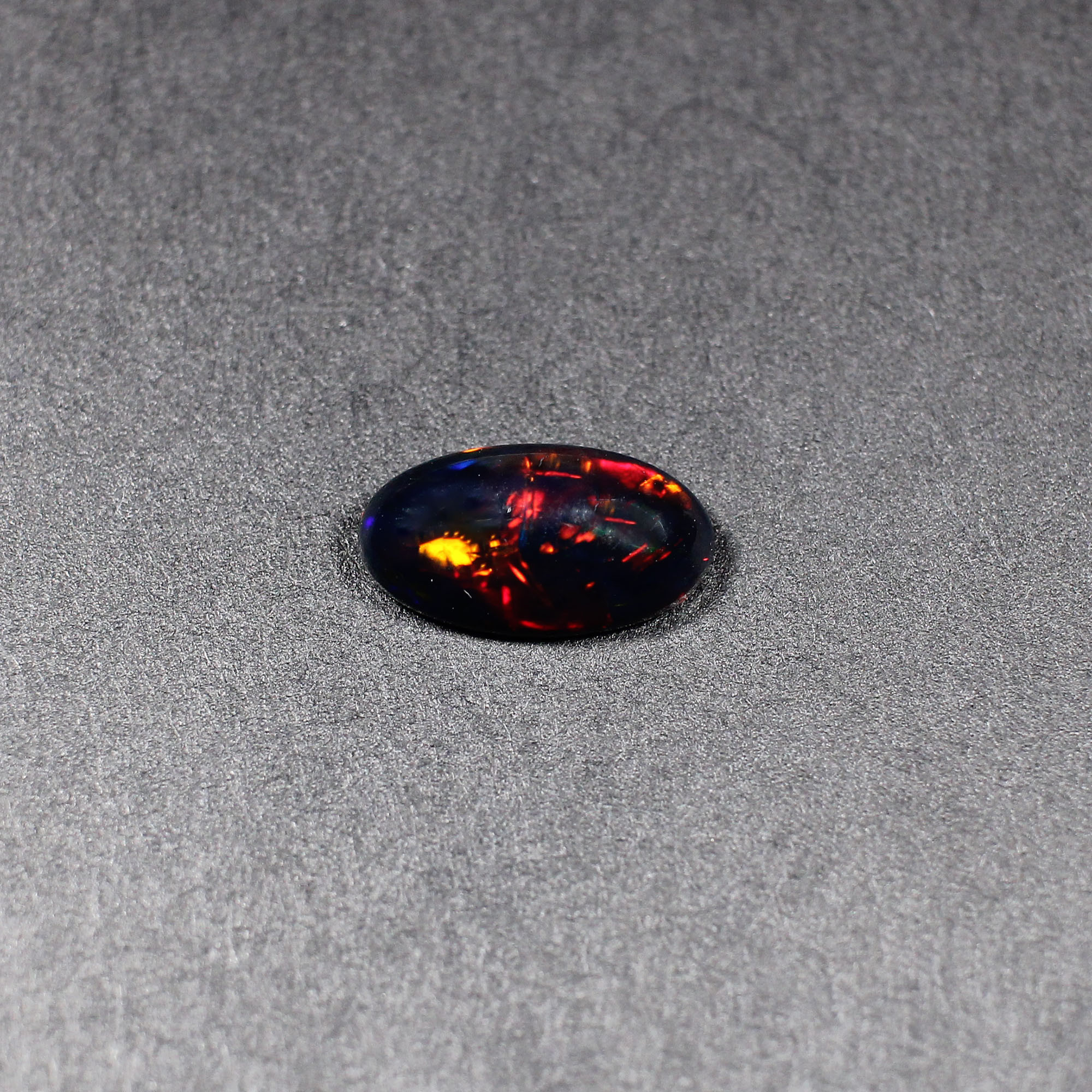 Natural Black Multi Fire Opal 12x7mm Oval Cabochon 165 Cts Loose Gemstone for Jewelry Making