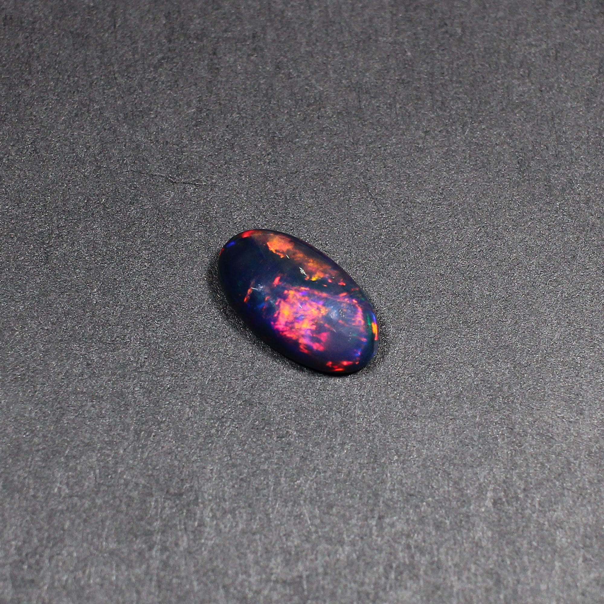 Natural Black Multi Fire Opal 14x8mm Oval Cabochon 210 Cts Loose Gemstone for Jewelry Making