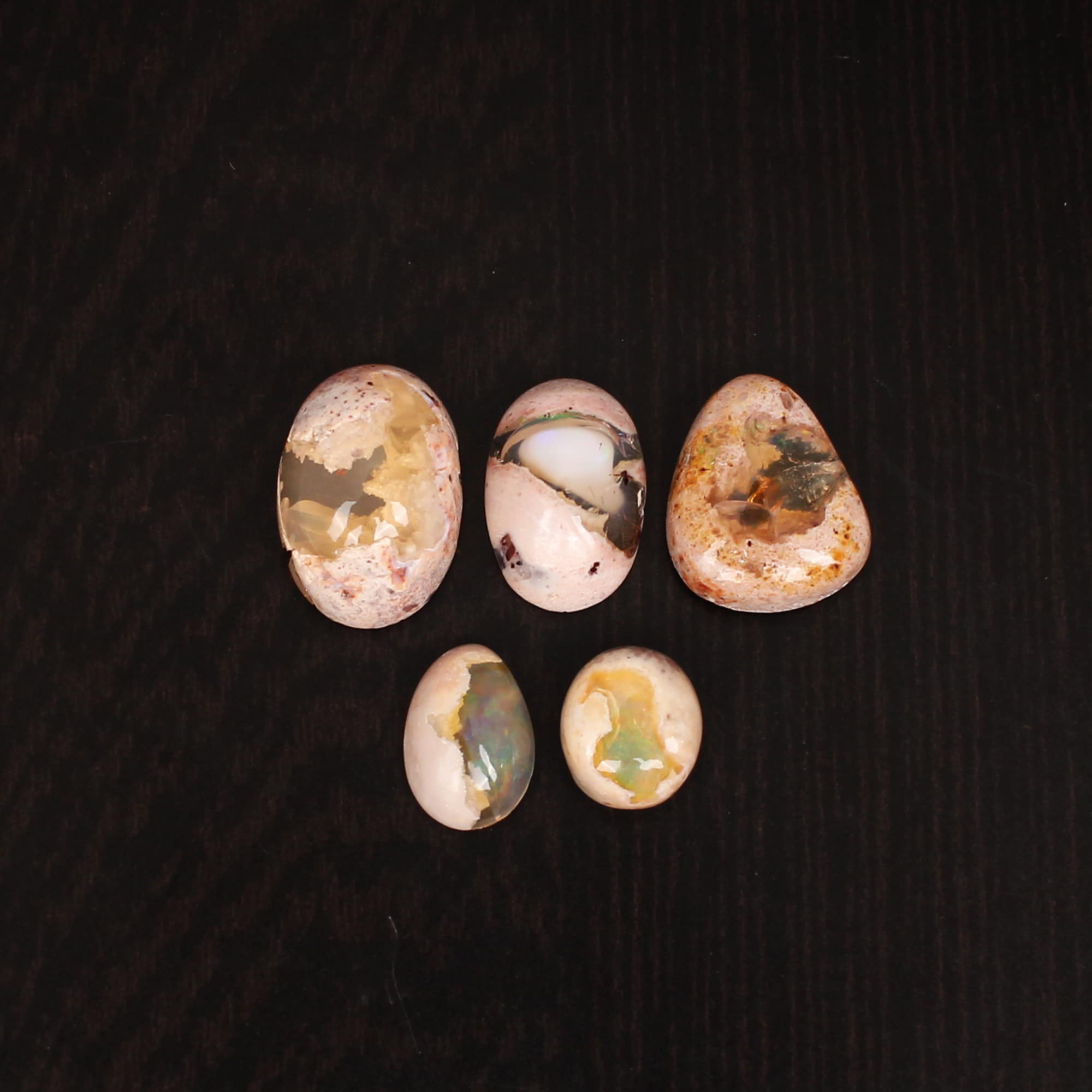 Natural Mexican Fire Opal 16x11mm9x8mm Oval Cabochon 2080Cts Loose Gemstone