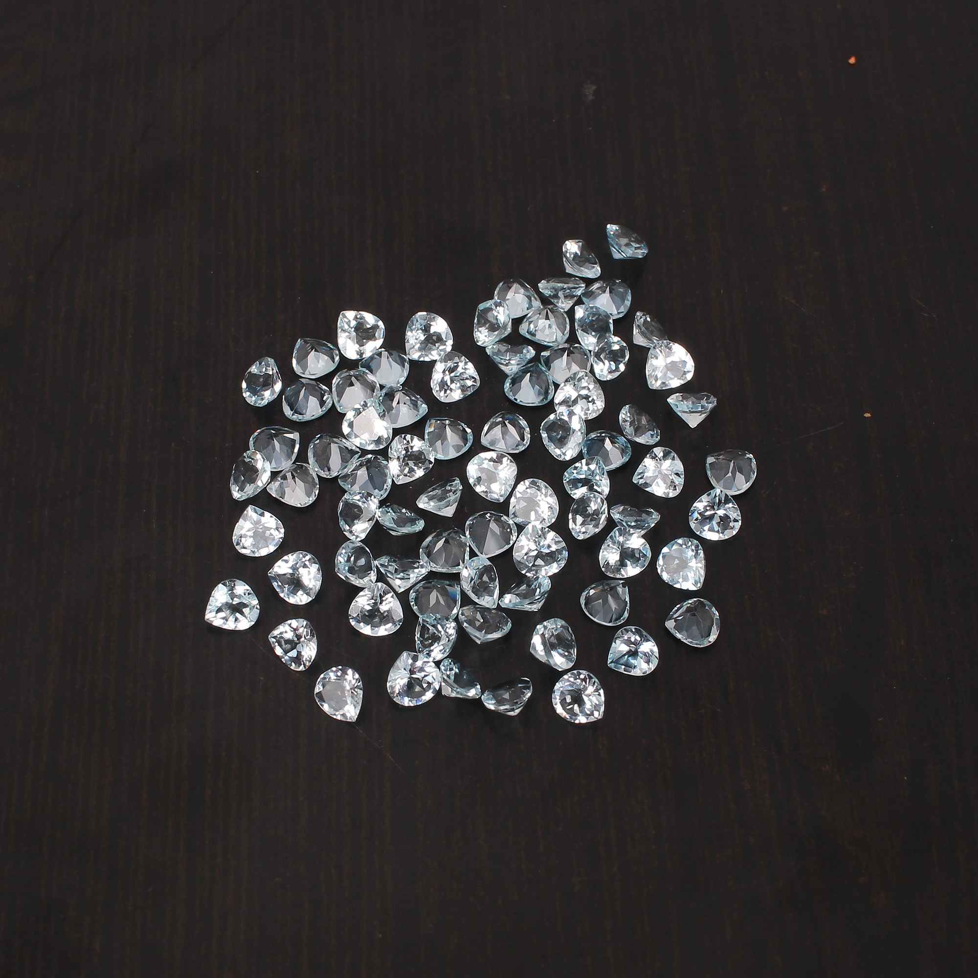 Natural Aquamarine 5X5mm Heart Cut 030cts