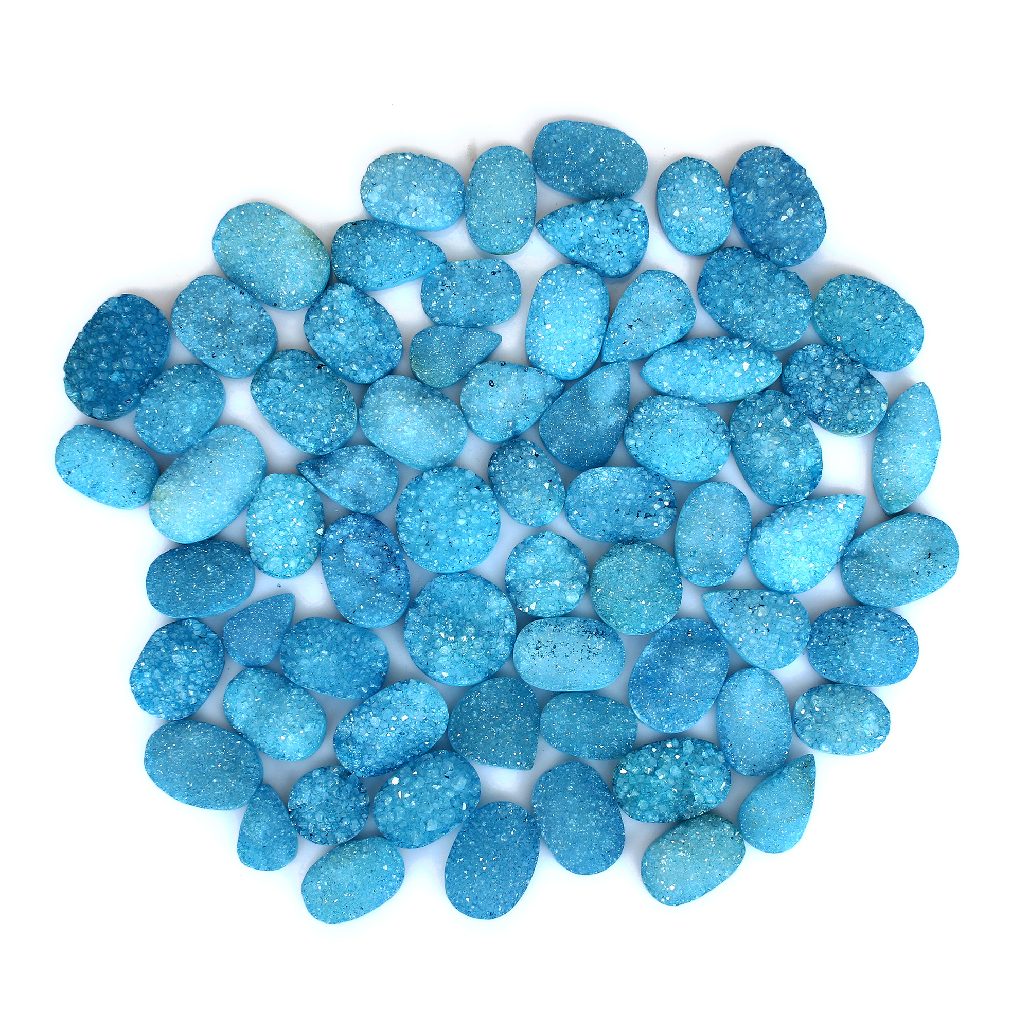 Blue Color Coated Druzy Uneven Shape 504gram Wholsale Lot