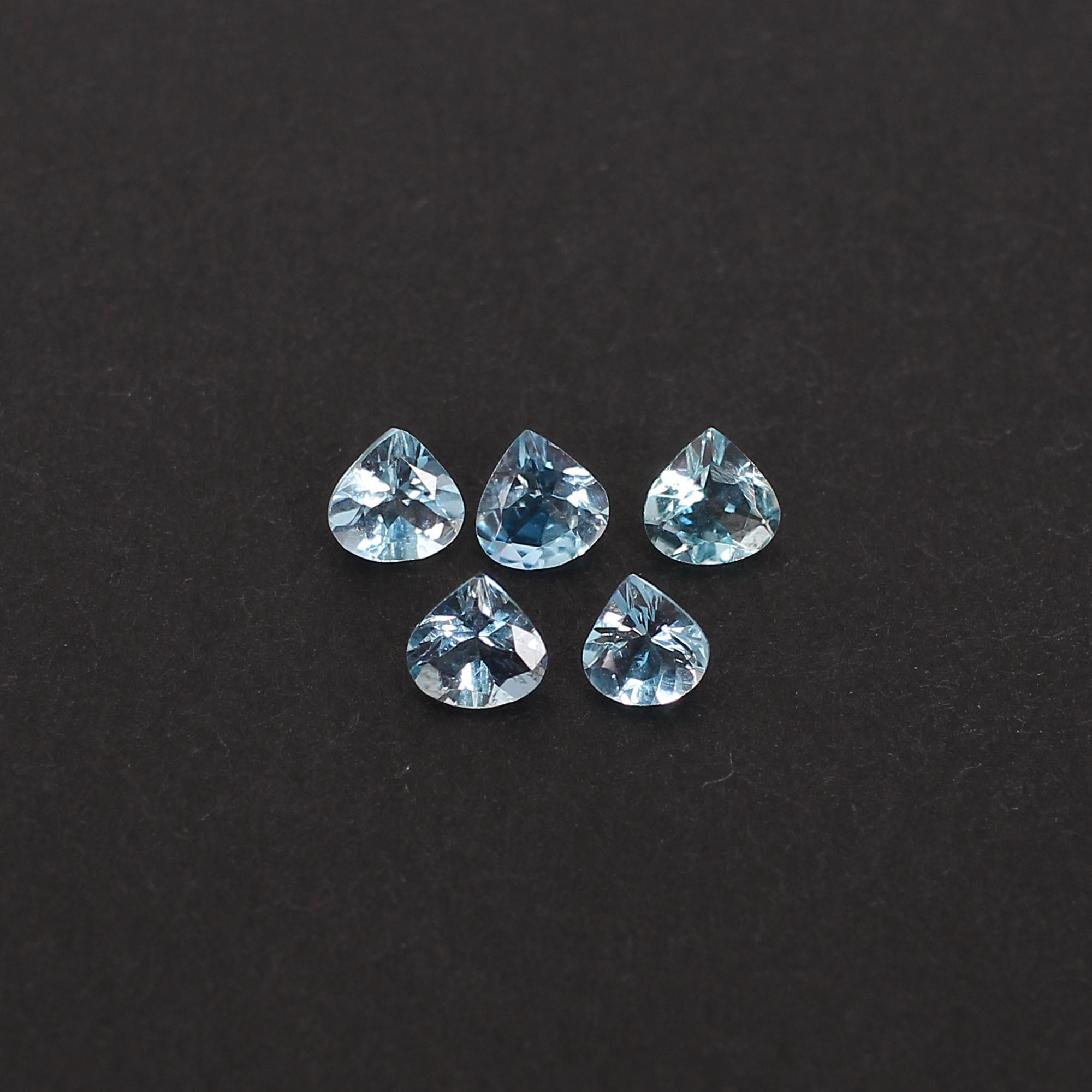 Natural Brazilian Aquamarine 5x5mm Heart Cut 025 Cts Gemstone For Making Jewelry