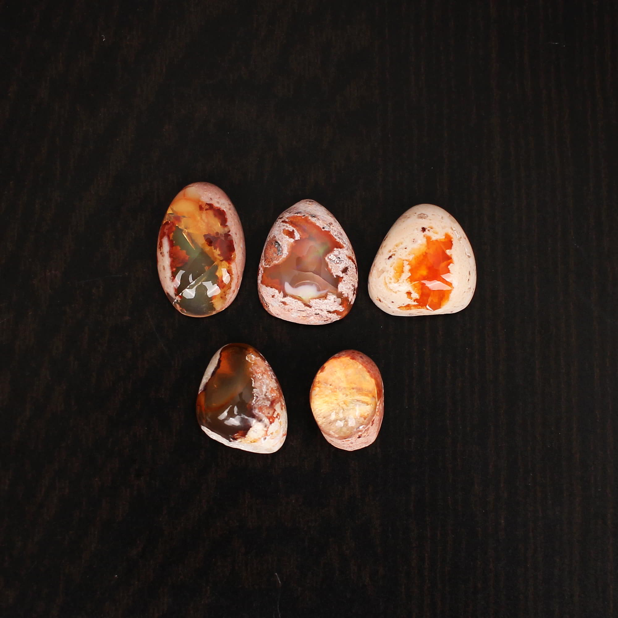 Natural Mexican Fire Opal Fancy Cabochon 1295Cts Loose Gemstone