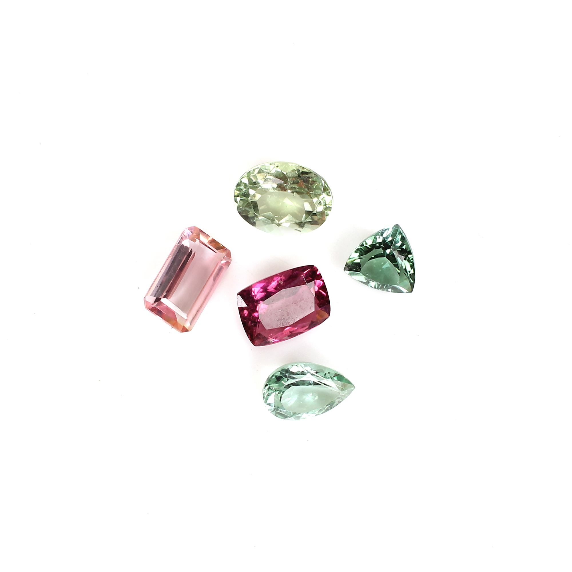 5 Pcs Natural Multi Tourmaline Uneven Cut 1170 Cts