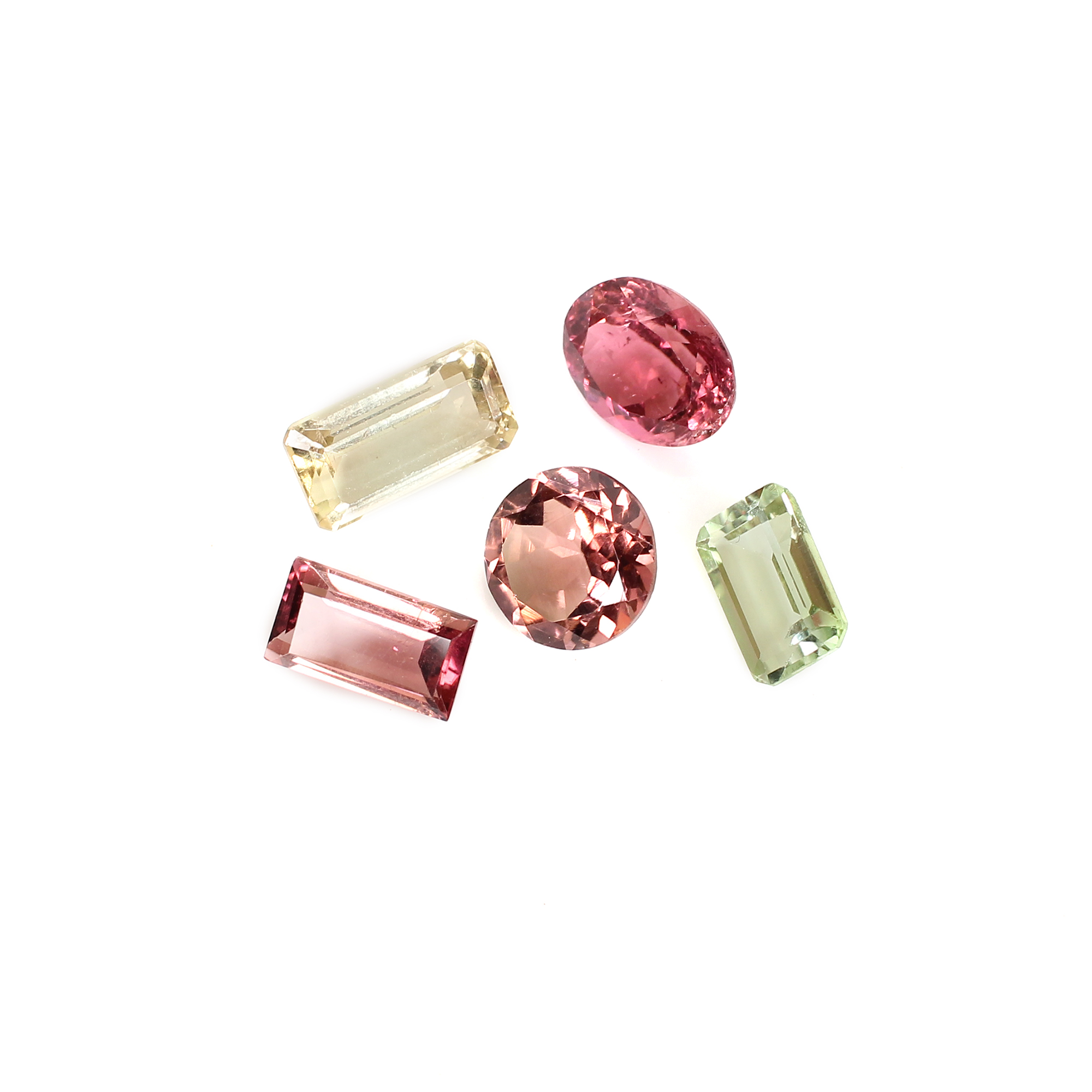 5 Pcs Natural Multi Tourmaline Uneven Cut 1175 Cts