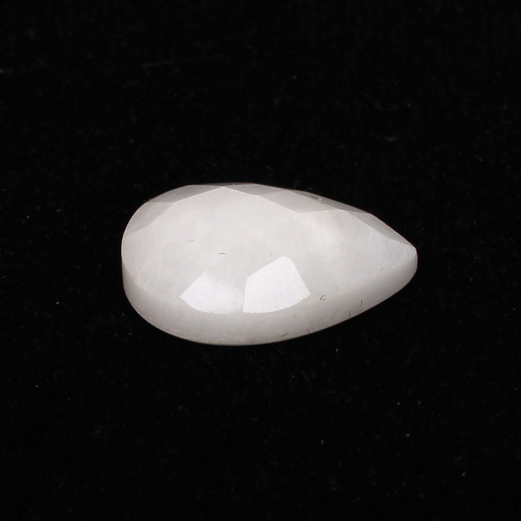 1Pes White King Agate 13x18mm Pear Briolete Cut 900Cts