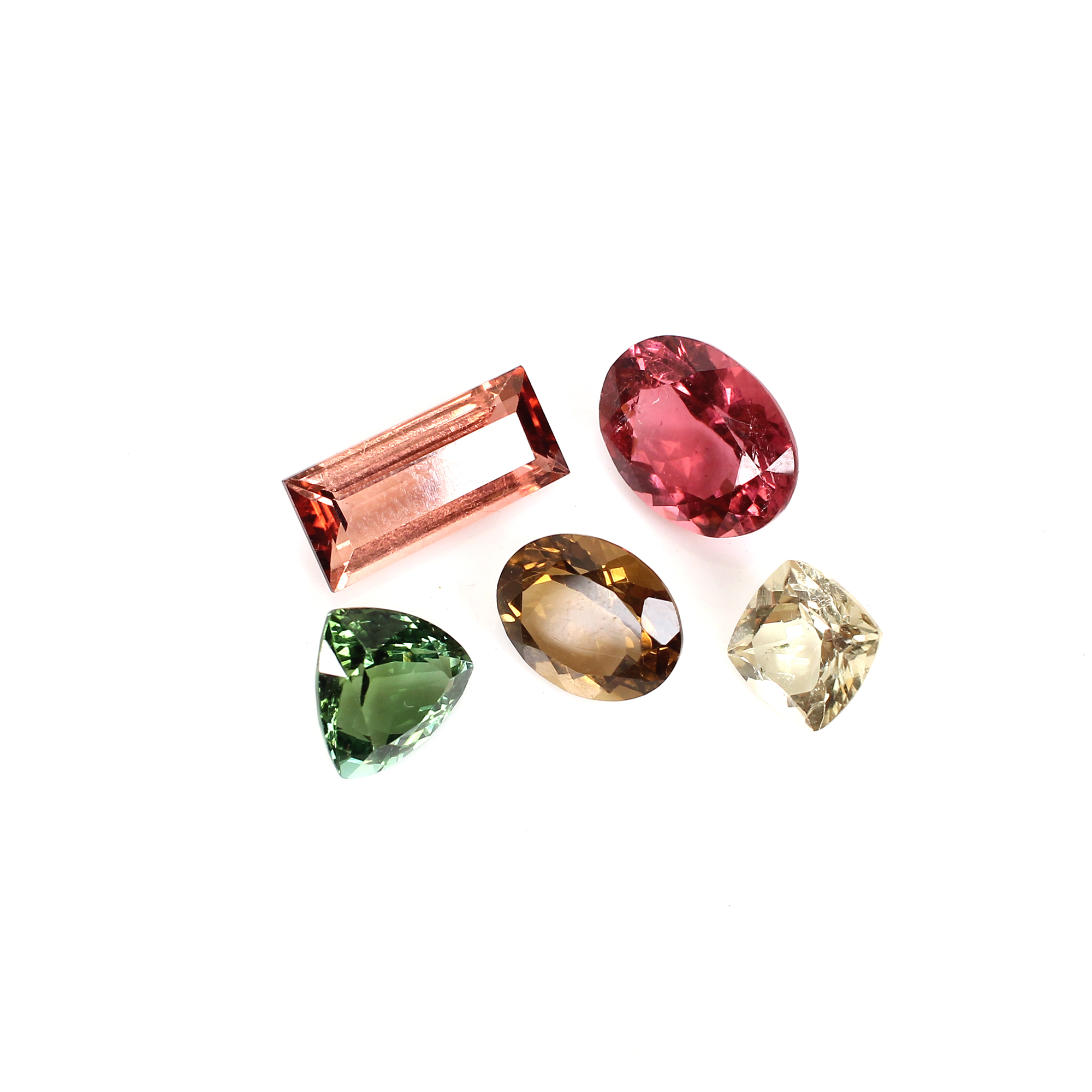 5 Pcs Natural Multi Tourmaline Uneven Cut 1860Cts