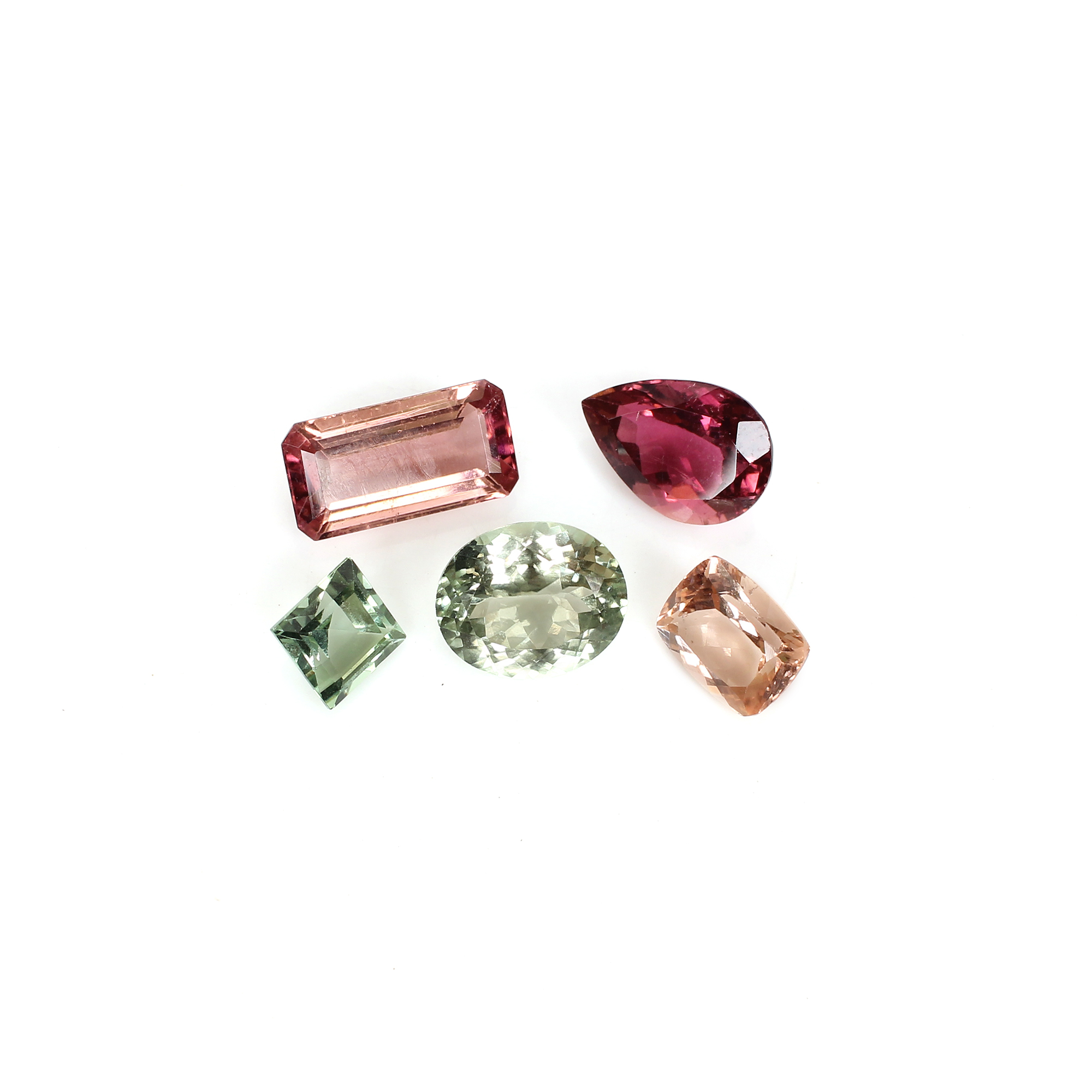 5 Pcs Natural Multi Tourmaline Uneven Cut 1955Cts