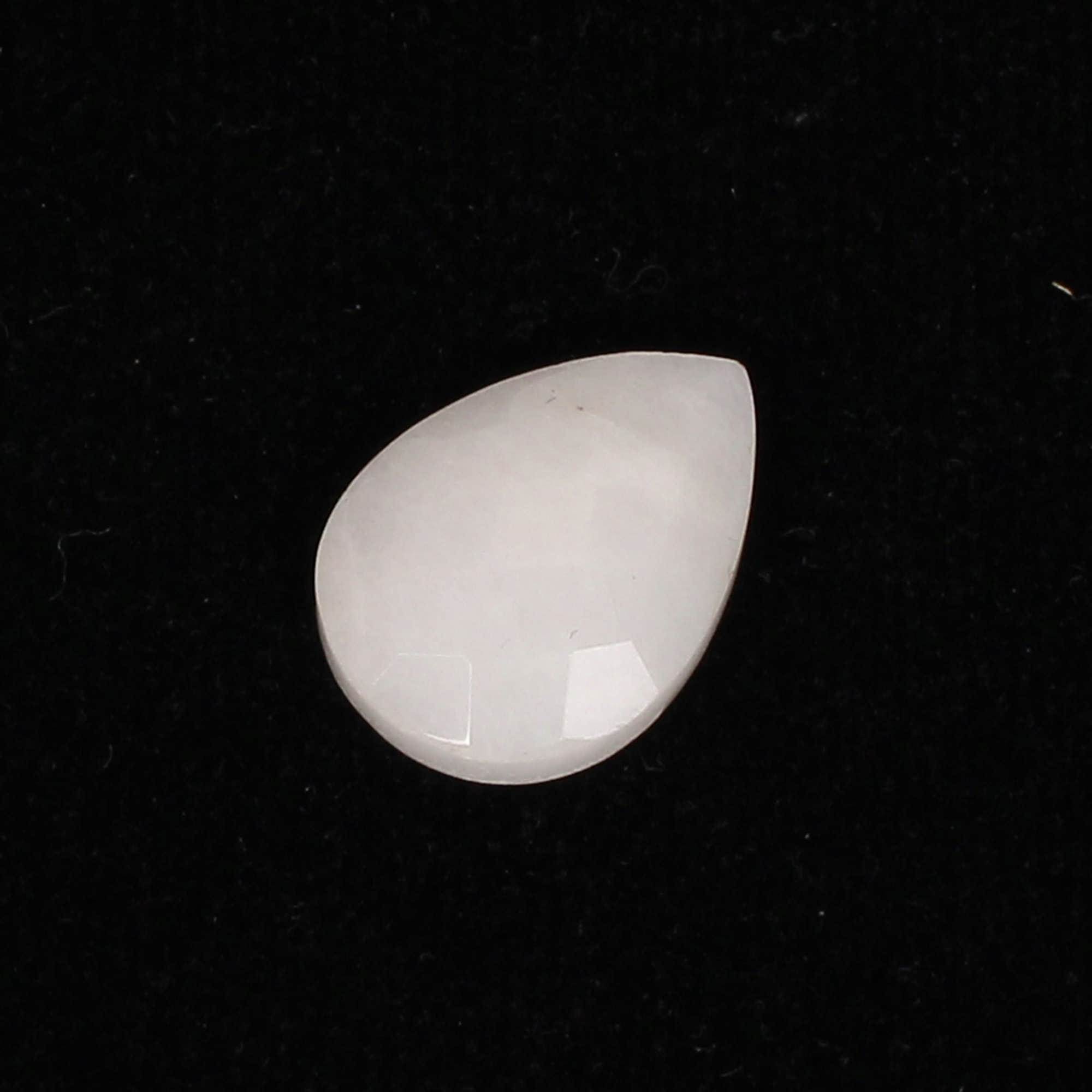 1Pes White King Agate 13x18mm Pear Briolete Cut 900Cts