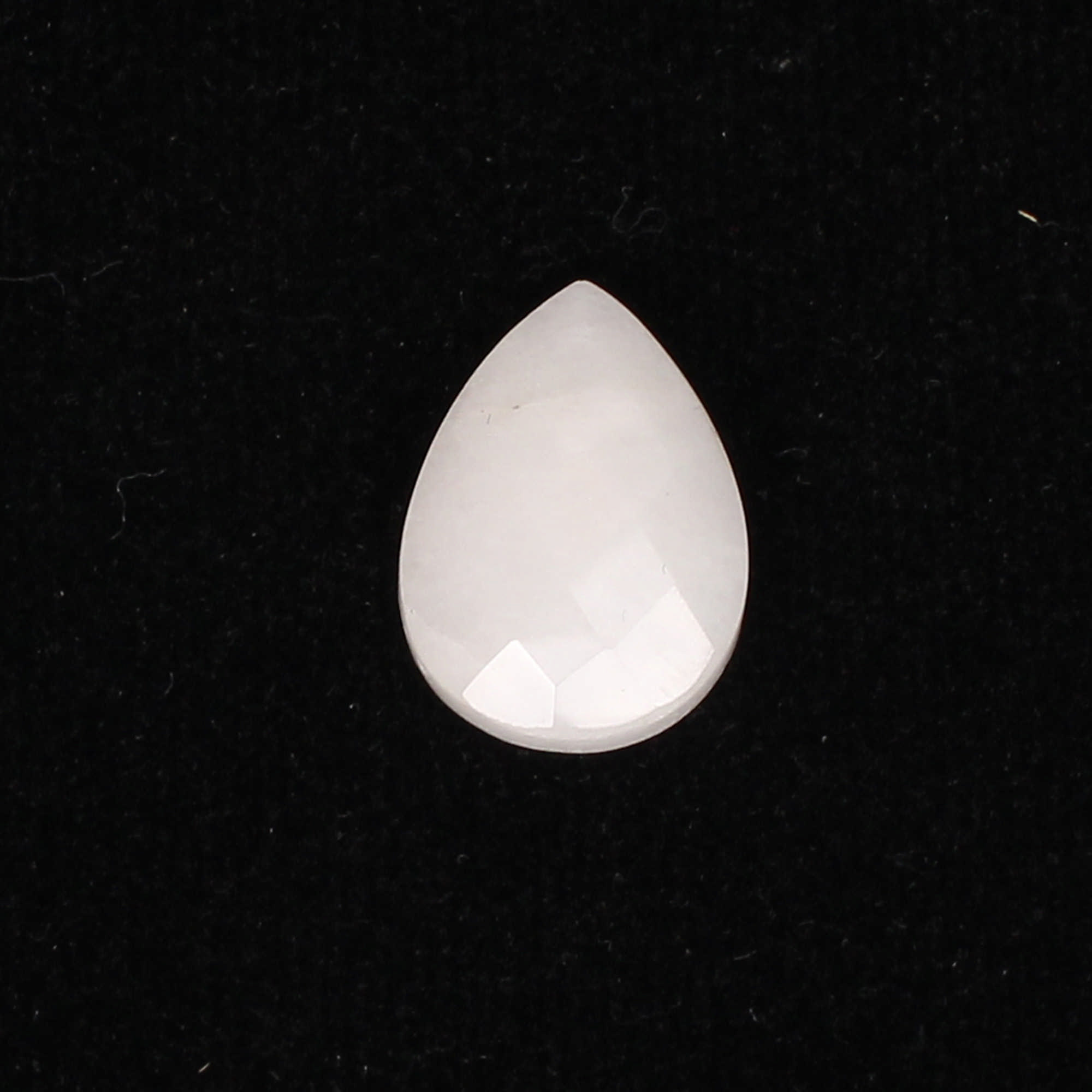 1Pes White King Agate 13x18mm Pear Briolete Cut 900Cts