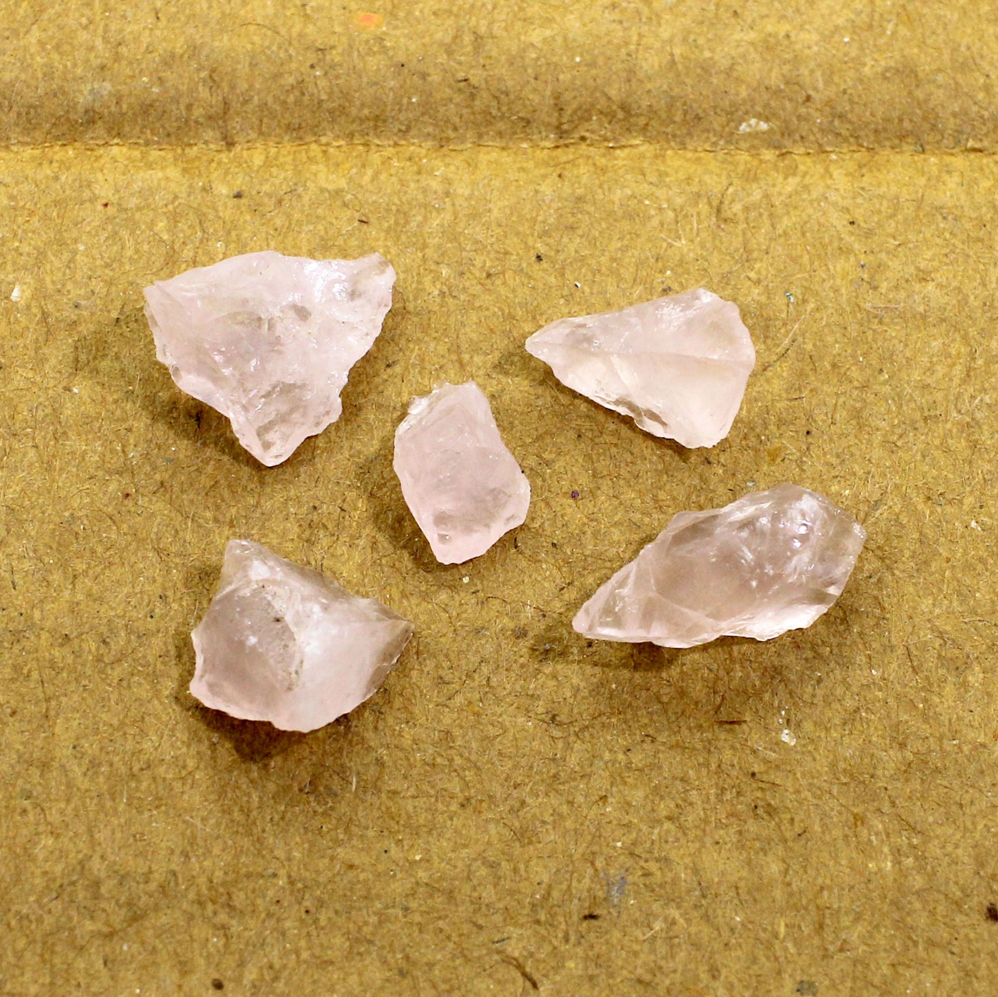 5 Pcs Natural Morganite 9x6mm-16x7mm Freeform Rough 1615 Cts
