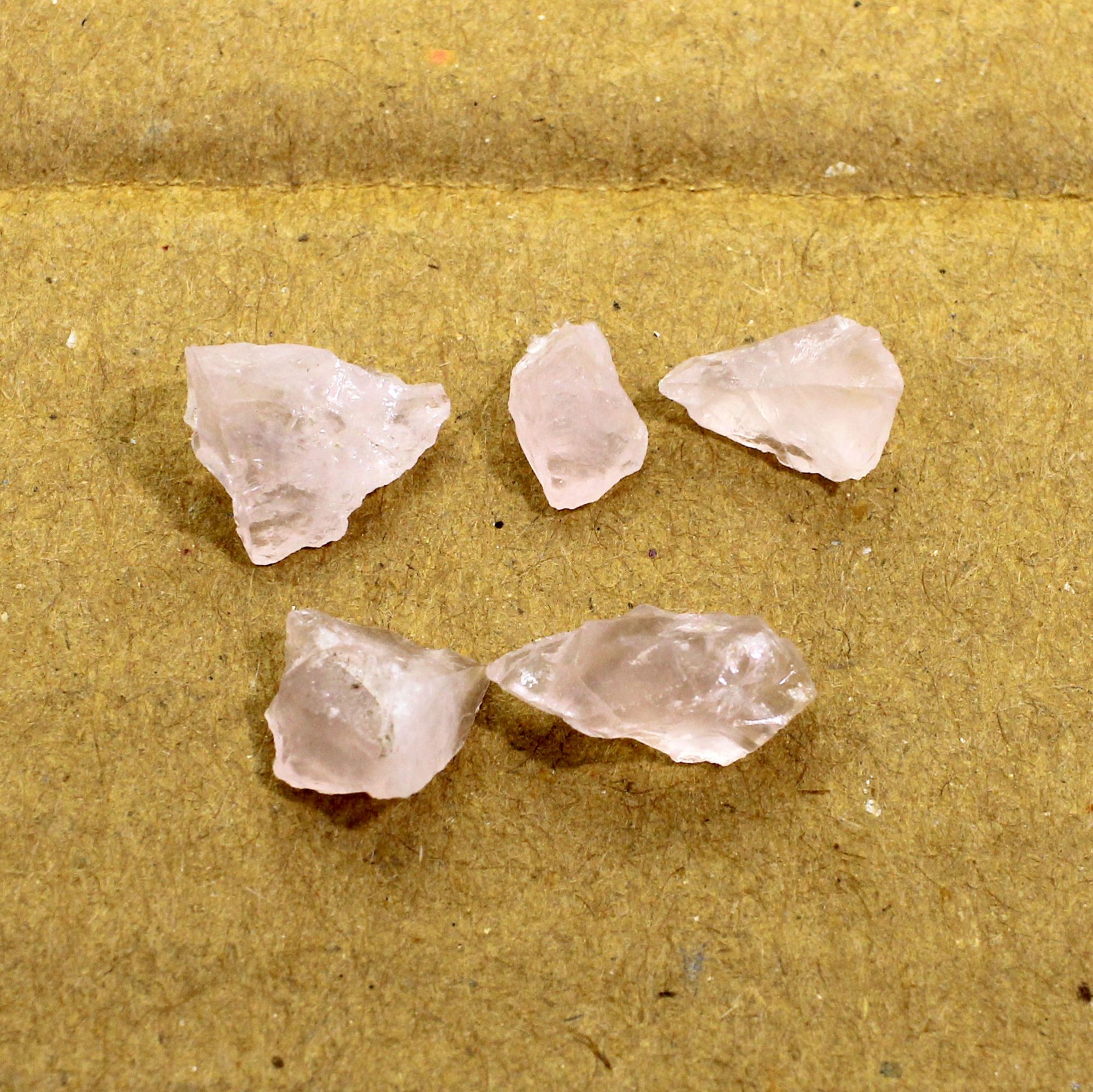 5 Pcs Natural Morganite 9x6mm-16x7mm Freeform Rough 1615 Cts