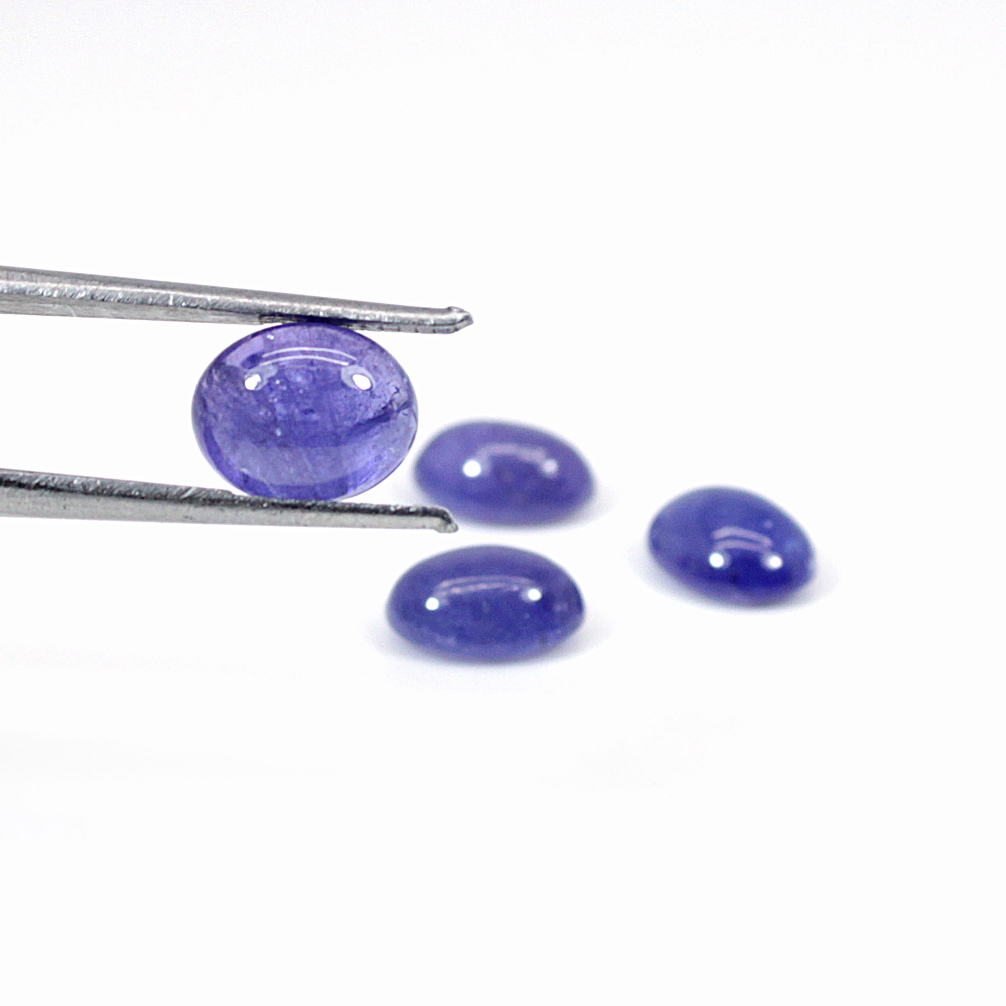 5 Pcs Natural Tanzanite 9x7-9x6mm Oval Cabochon 1070 Cts Wholesale Lot