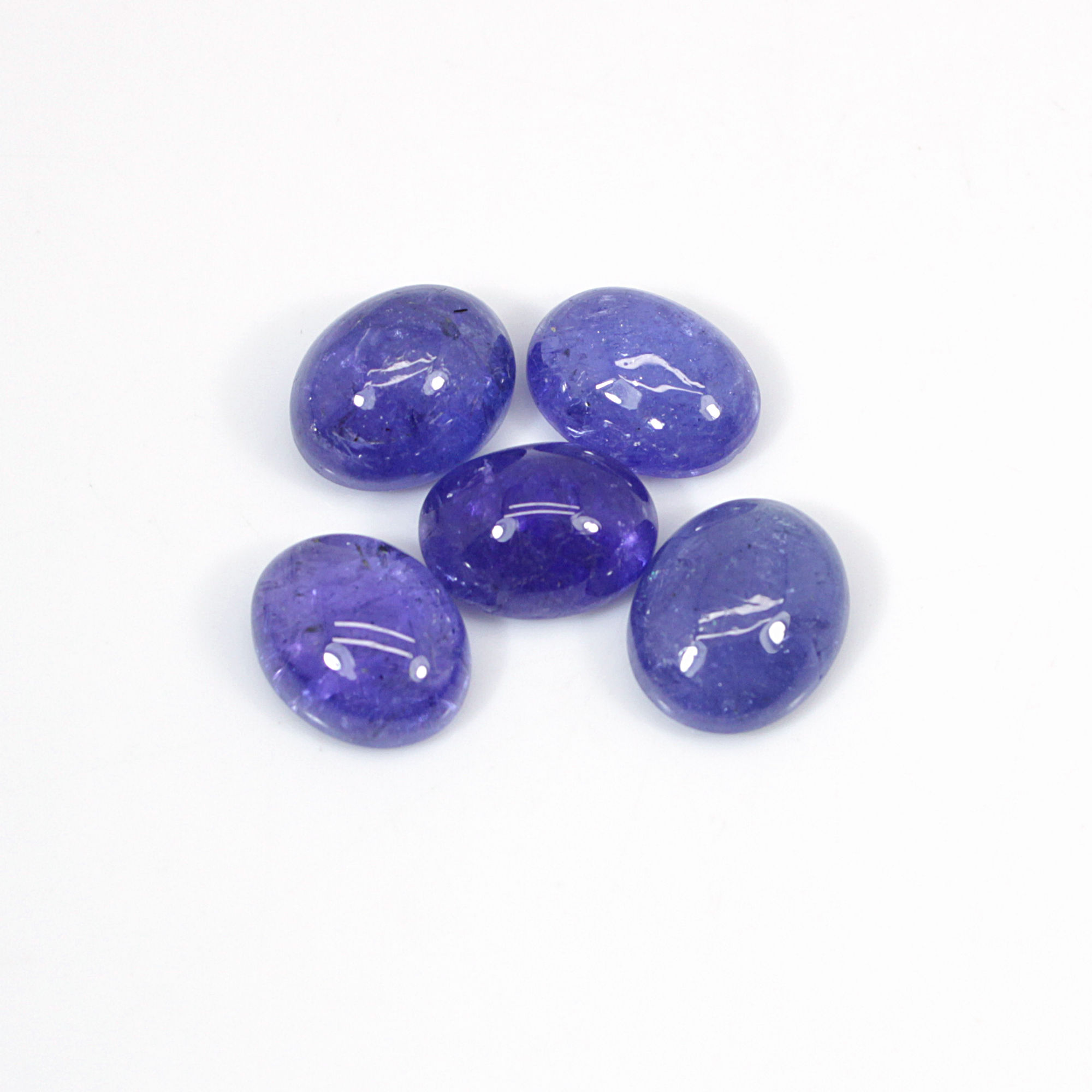 5 Pcs Natural Tanzanite 9x7-9x6mm Oval Cabochon 1070 Cts Wholesale Lot