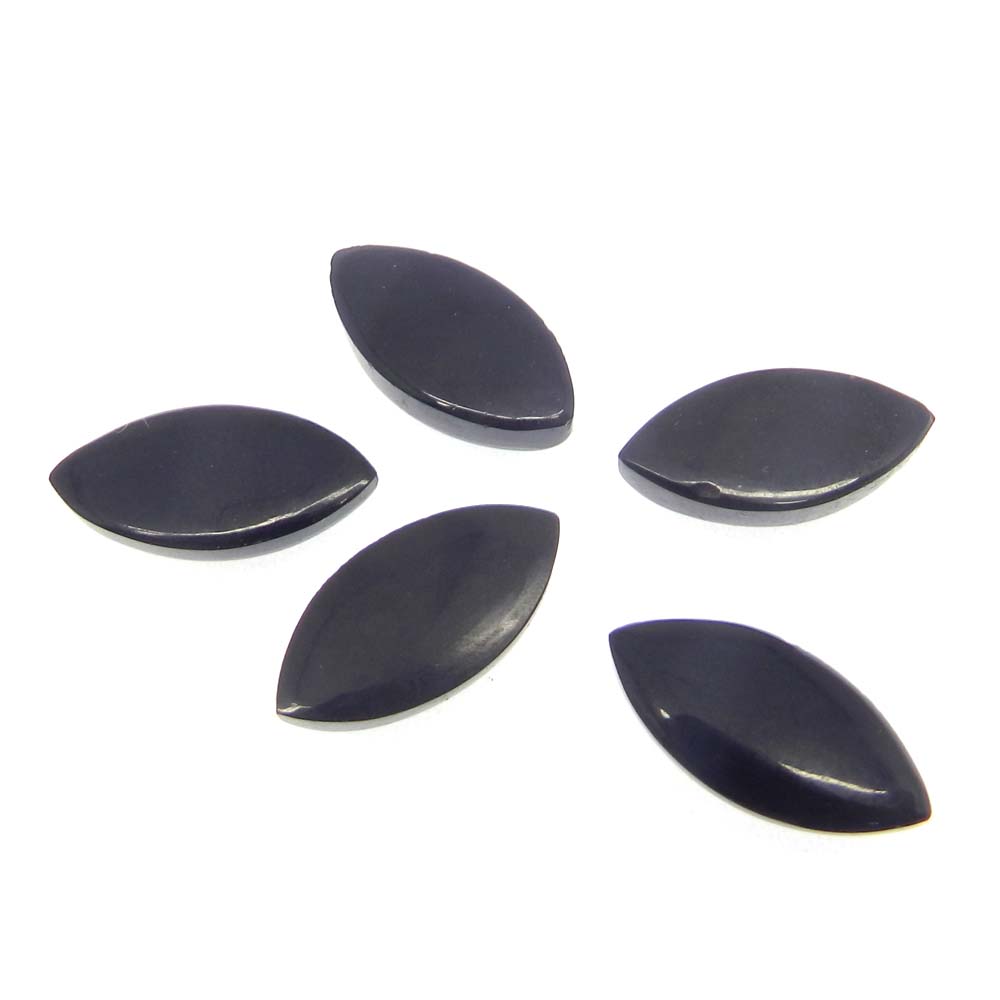 Black Onyx 18x9mm Marquise Cabochon 6.36 Cts