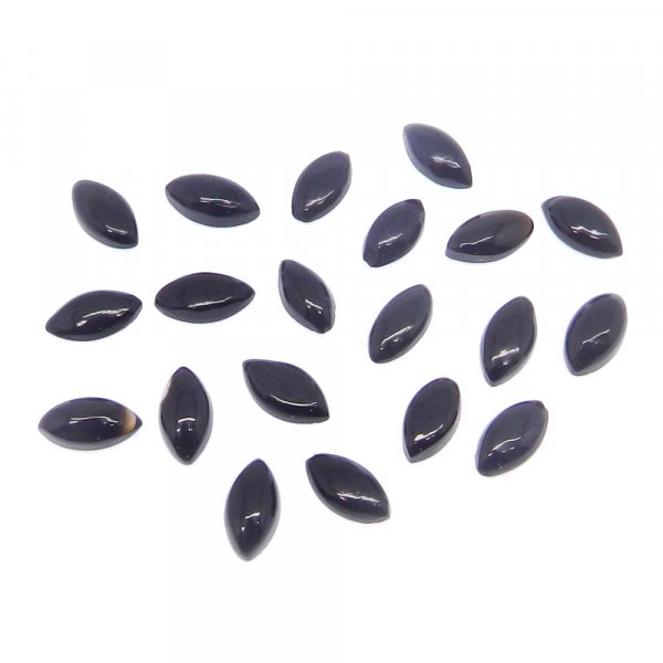 Black Onyx 8x4mm Marquise Cabochon 0.50 Cts