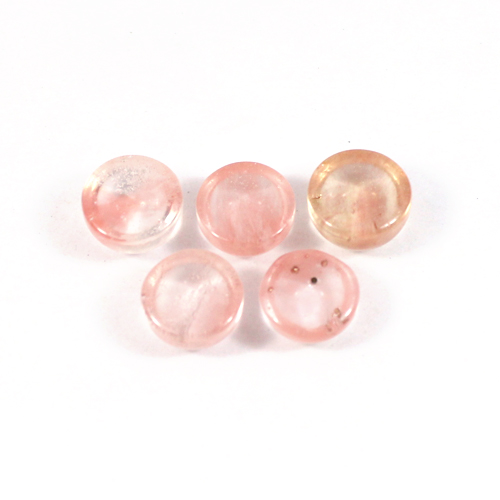 Cherry Crackle Glass 8x8mm Round Cabochon 198 Cts