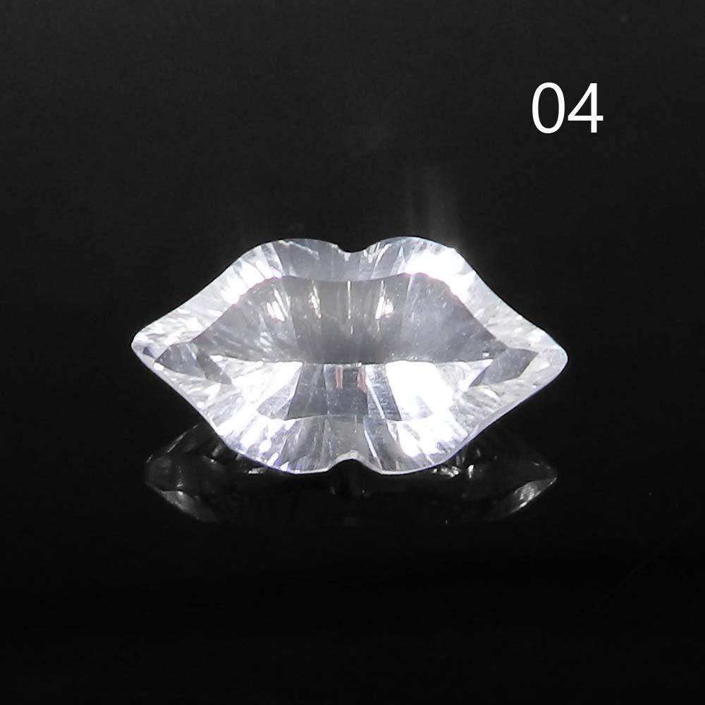 Crystal Quartz 20x9mm - 12x7mm Checker Lips Fancy Cut 485 Cts
