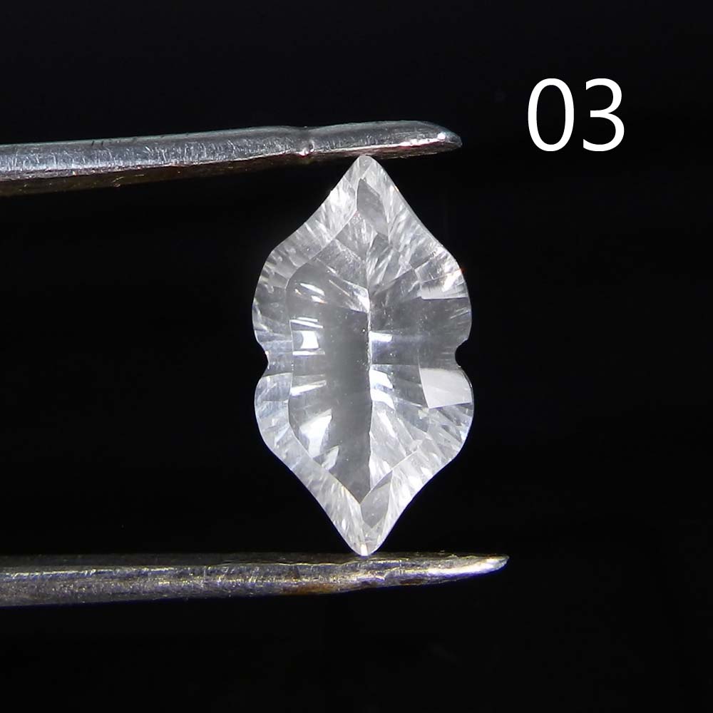 Crystal Quartz 20x9mm - 12x7mm Checker Lips Fancy Cut 485 Cts