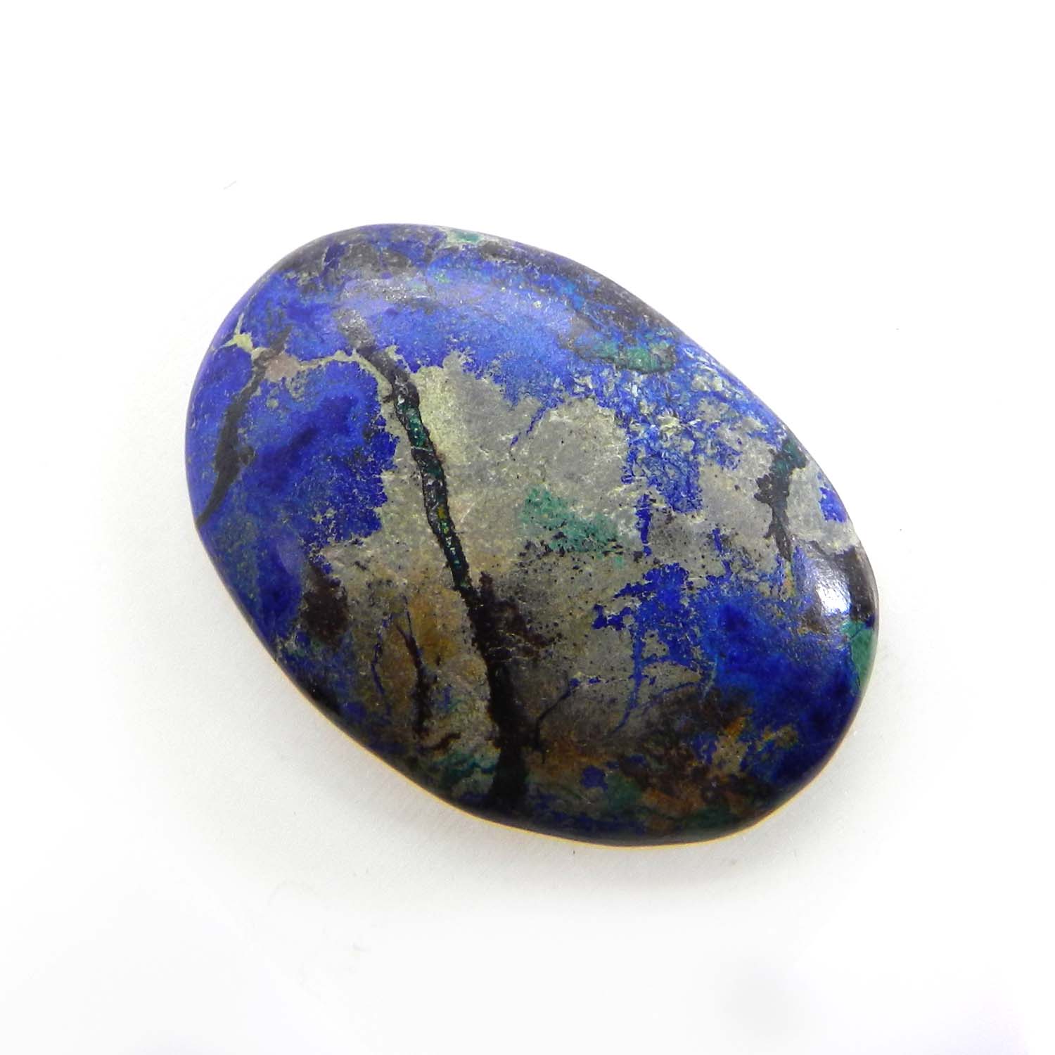 Cyber Web Chrysocolla 28x19mm Oval Cabochon 25.40 Cts