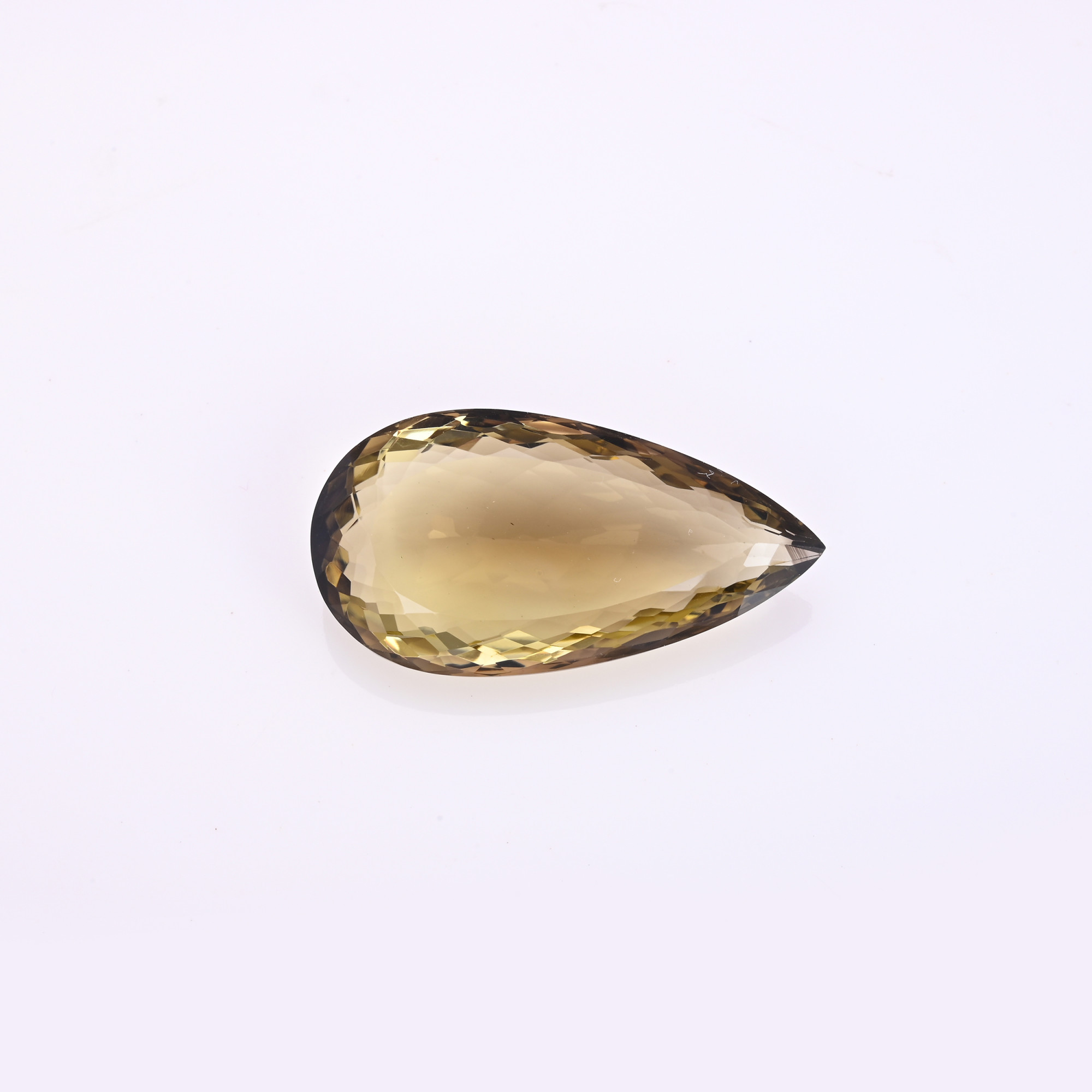 Natural Bio Lemon Quartz 28X15MM Pear Normal Cut 33Cts 1Piece Gemstone For Making Jewelry