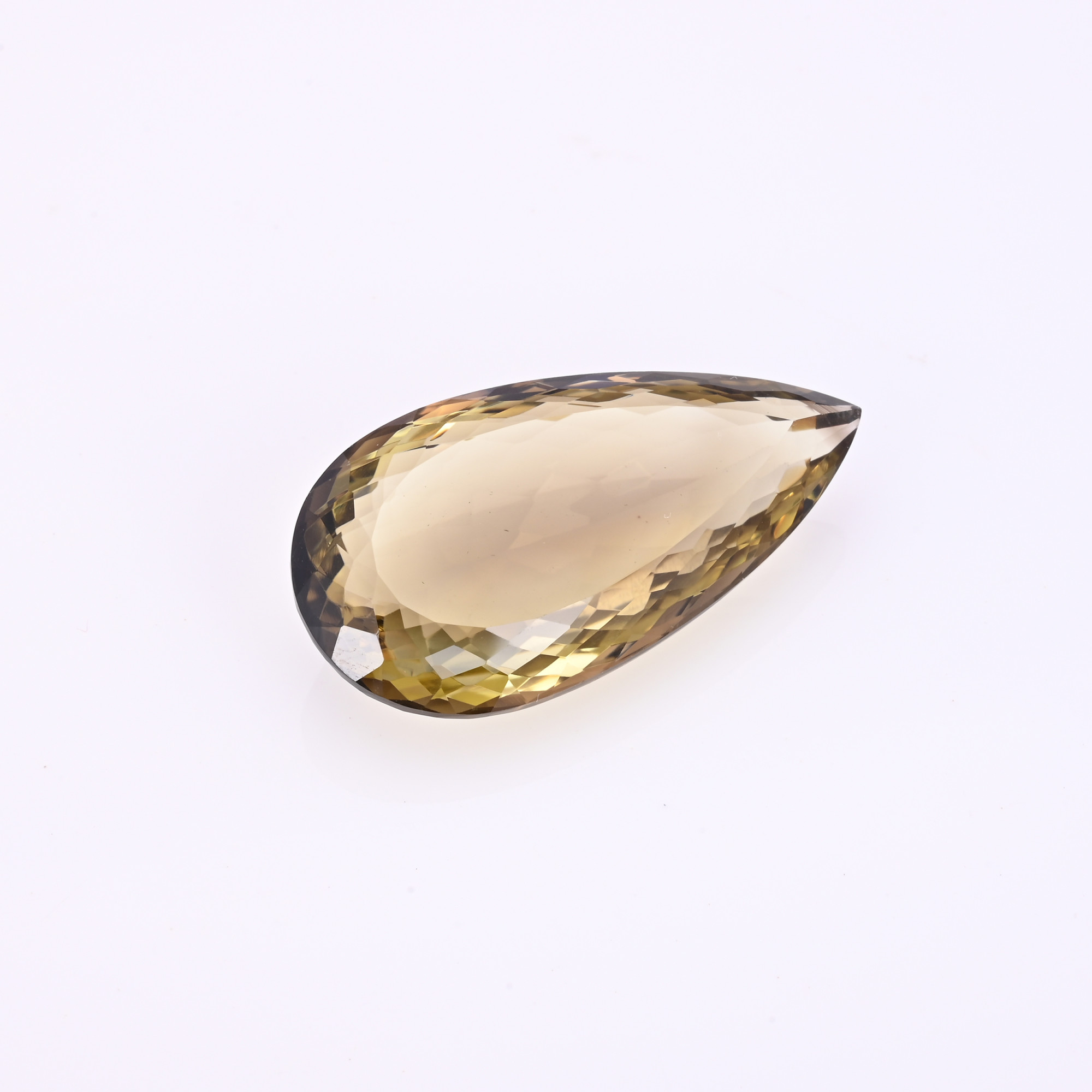 Natural Bio Lemon Quartz 28X15MM Pear Normal Cut 33Cts 1Piece Gemstone For Making Jewelry