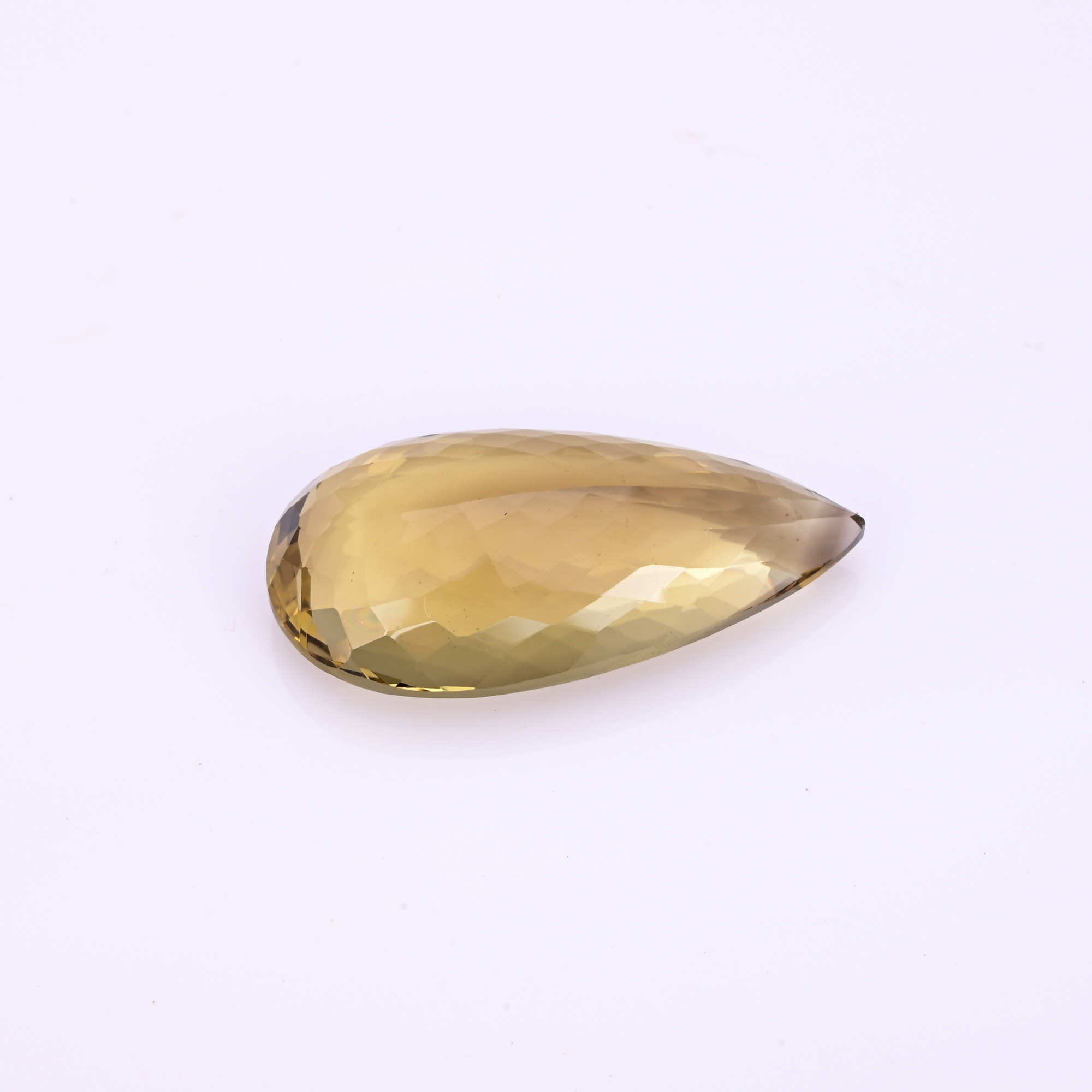 Natural Bio Lemon Quartz 28X15MM Pear Normal Cut 33Cts 1Piece Gemstone For Making Jewelry