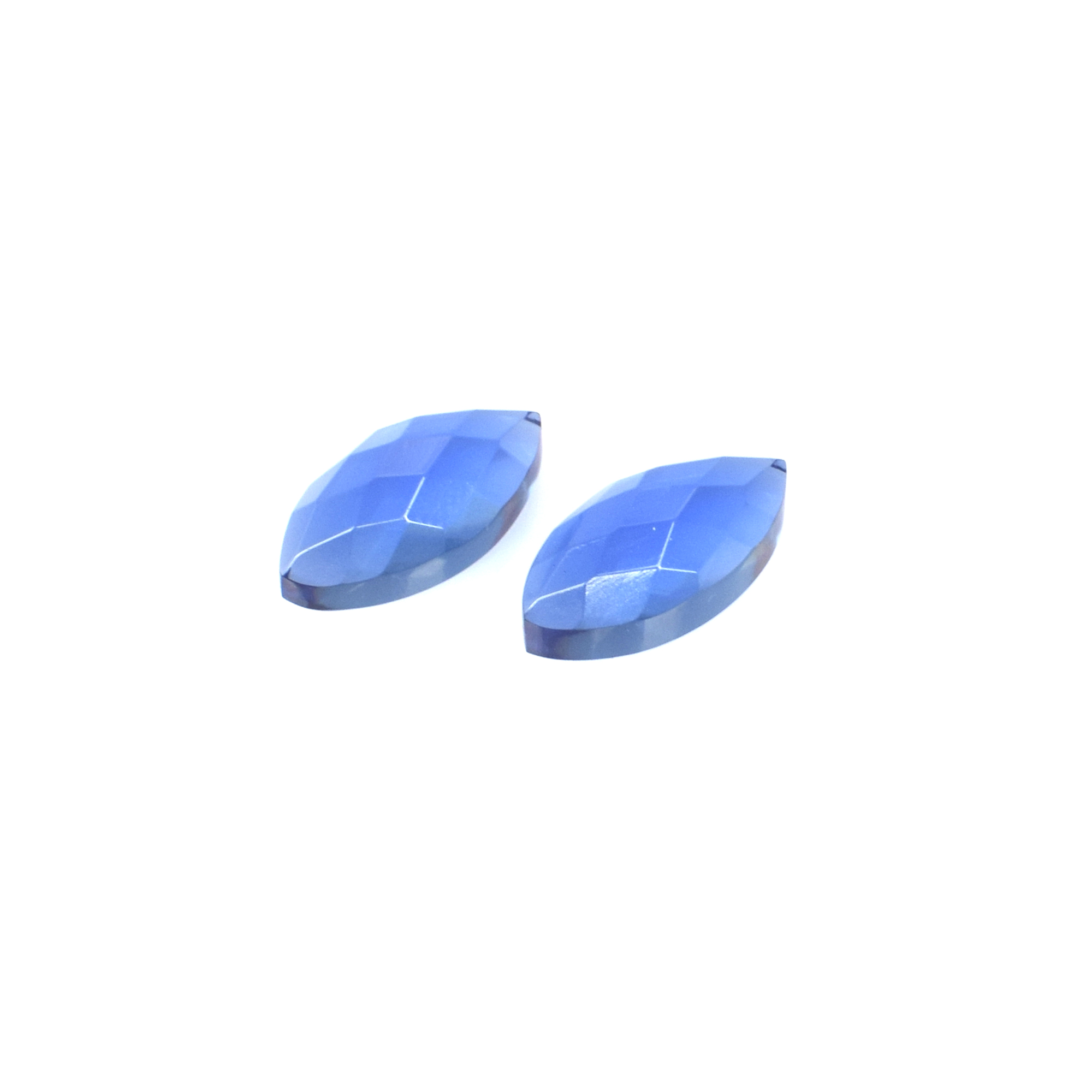 2 Piece London Blue Topaz 7X14mm Marquise 680 Ct Checker Loose Gemstone