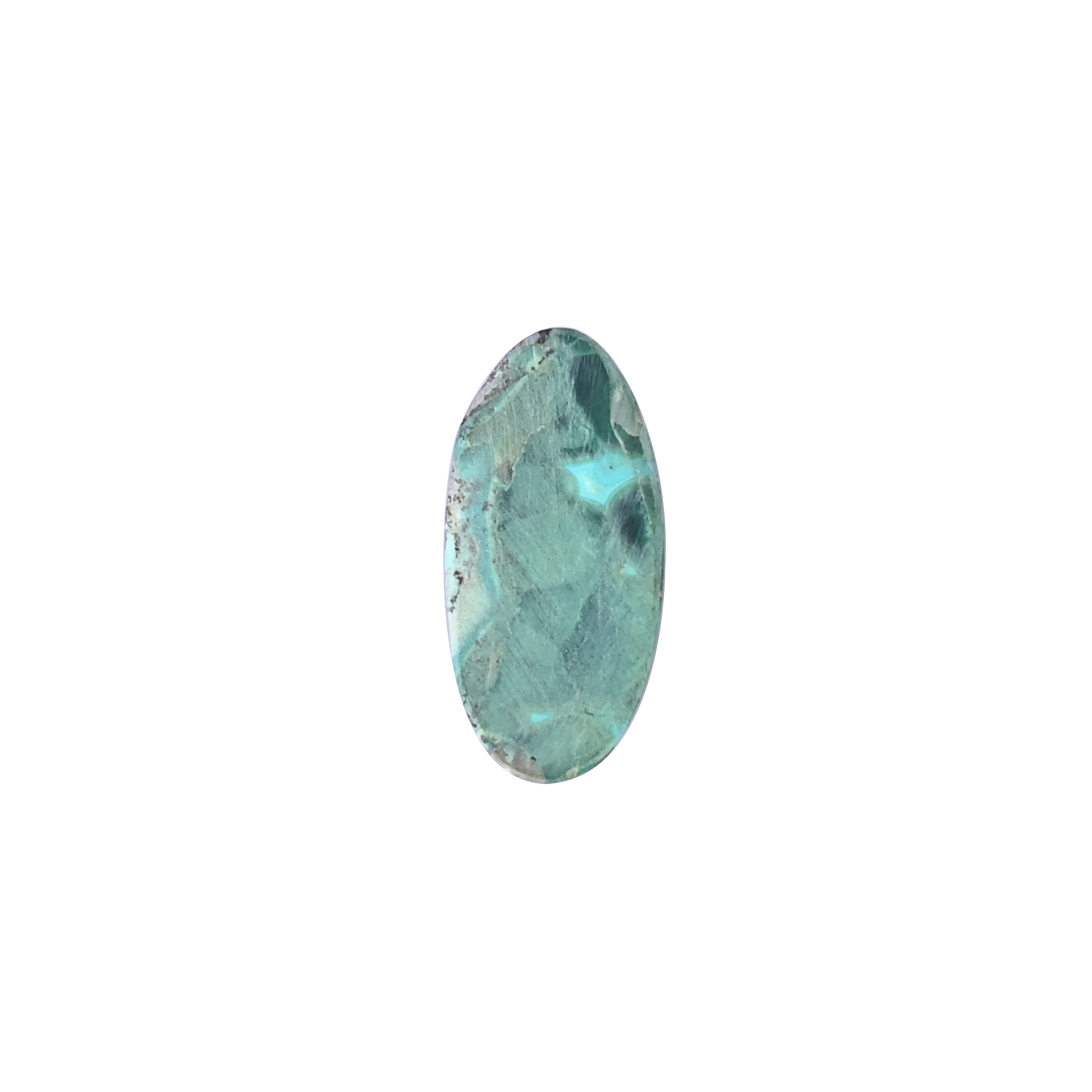 Natural Chrysocolla malachite Loose Gemstone -227 Carat Oval 27x12 mm Flat-back Cabochon for Jewelry Making 1 Pcs