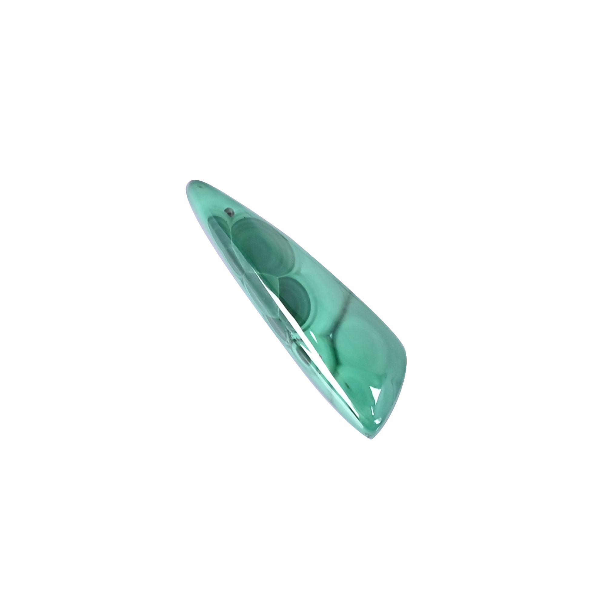 Natural Chrysocolla malachite Loose Gemstone -182 Carat 25x10 mm Flat-back Cabochon for Jewelry Making 1 Pcs