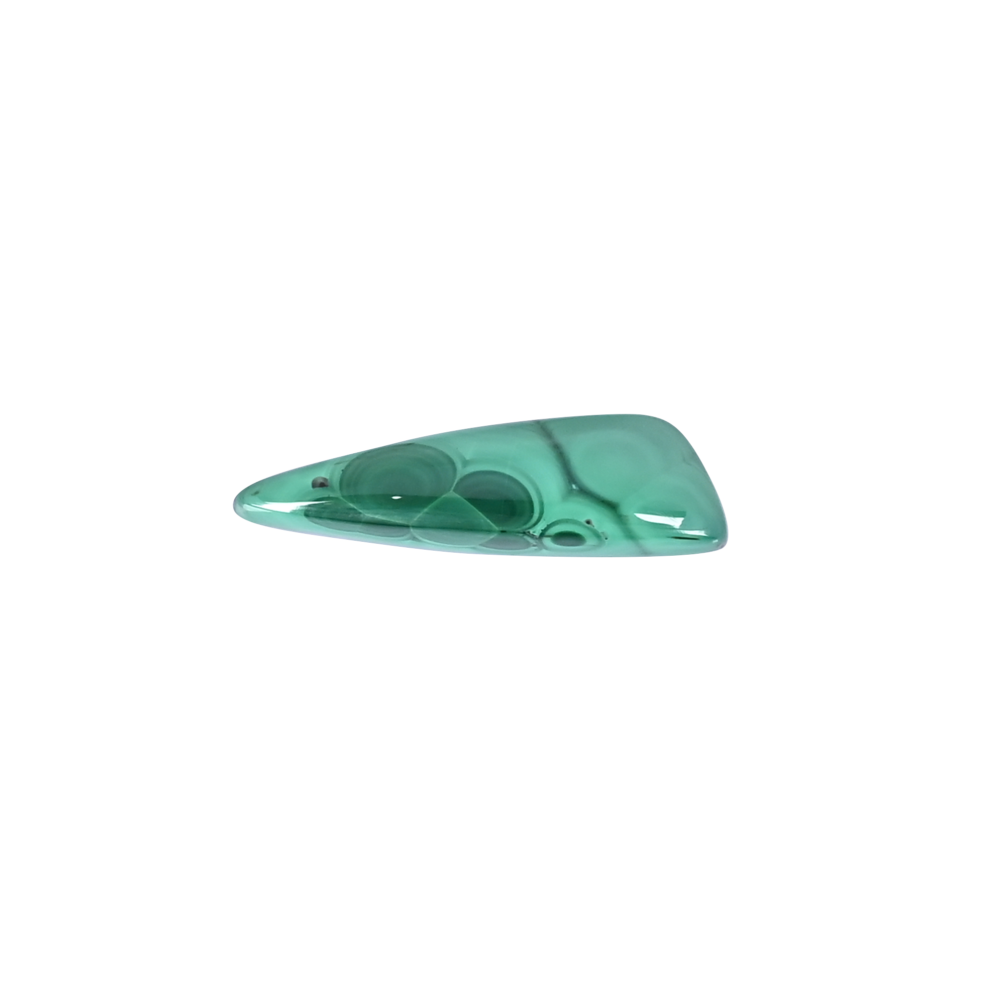 Natural Chrysocolla malachite Loose Gemstone -182 Carat 25x10 mm Flat-back Cabochon for Jewelry Making 1 Pcs