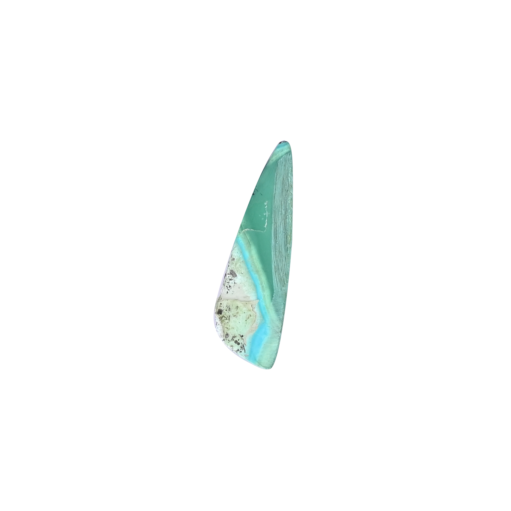 Natural Chrysocolla malachite Loose Gemstone -182 Carat 25x10 mm Flat-back Cabochon for Jewelry Making 1 Pcs