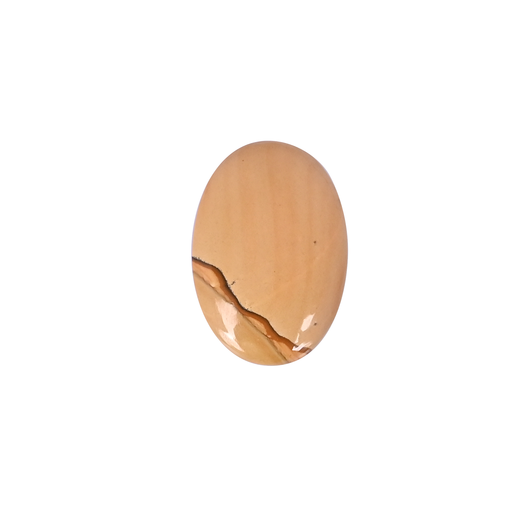 Natural Picture Jasper Loose Gemstone -18 Carat Oval 28x19 mm Flat-back Cabochon for Jewelry Making