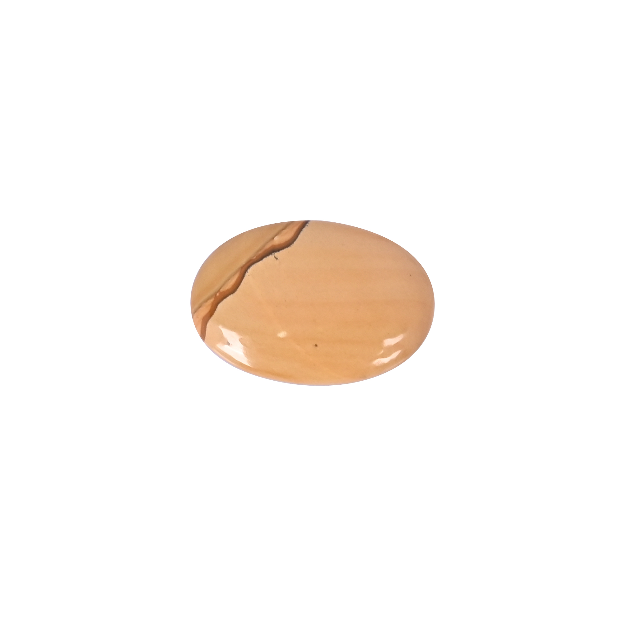 Natural Picture Jasper Loose Gemstone -18 Carat Oval 28x19 mm Flat-back Cabochon for Jewelry Making