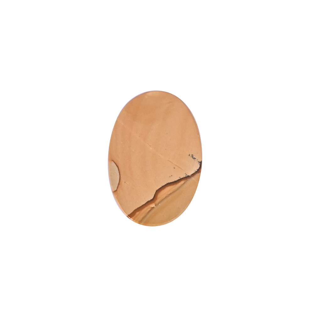 Image of Natural Picture Jasper Loose Gemstone -18 Carat Oval, 28x19 mm Flat-back Cabochon for Jewelry Making