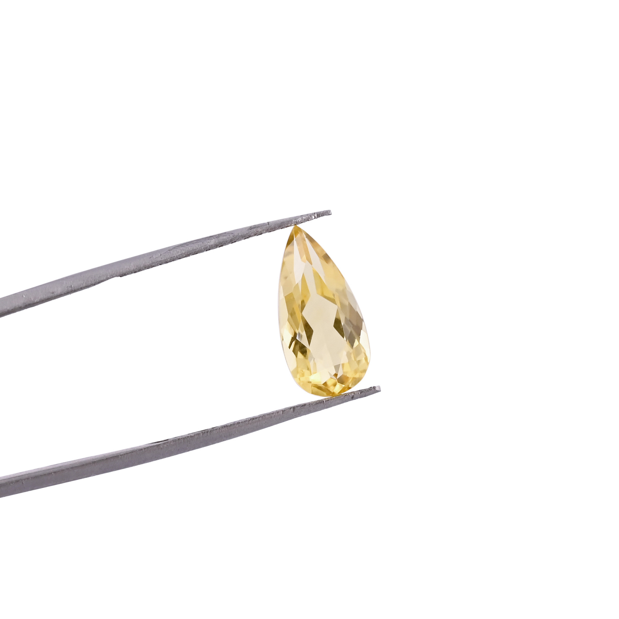 Natural Yellow Citrine Gemstone 165 Ct Pear Faceted Loose Stone For Making Jewelry