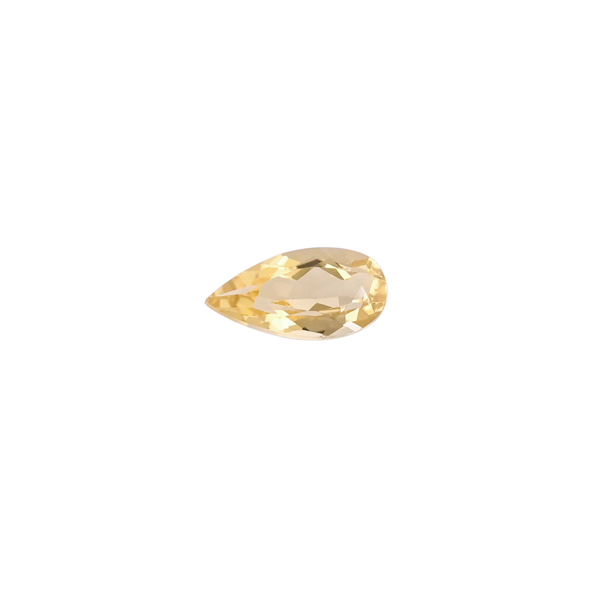Natural Yellow Beryl Gemstone 435 Ct Pear Faceted Cut Loose Gemstone For Making Jewelry