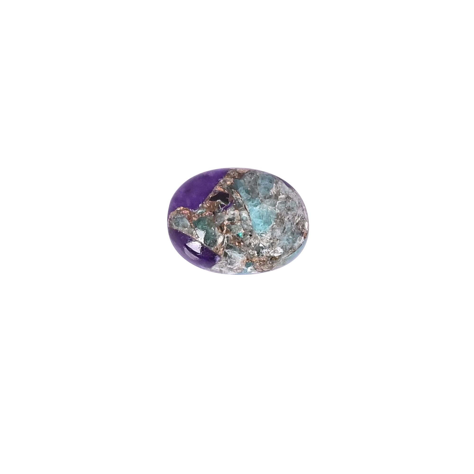 Natural Neon Apatite  Lapis Lazuli Mohave Loose Gemstone -48 Carat Oval 13x10 mm Flat-back Cabochon for Jewelry Making  1 Pcs