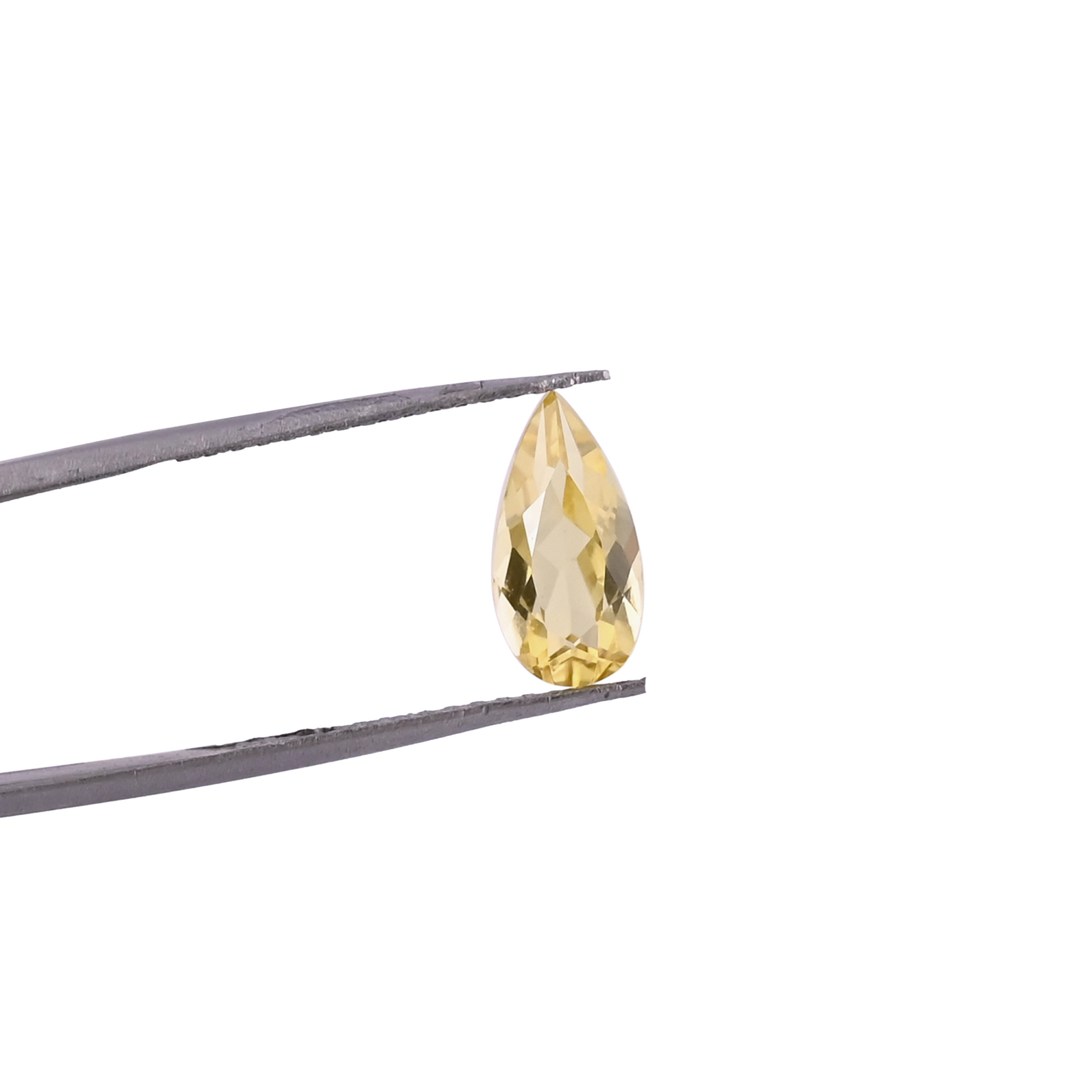 Natural Yellow Beryl Gemstone 435 Ct Pear Faceted Cut Loose Gemstone For Making Jewelry