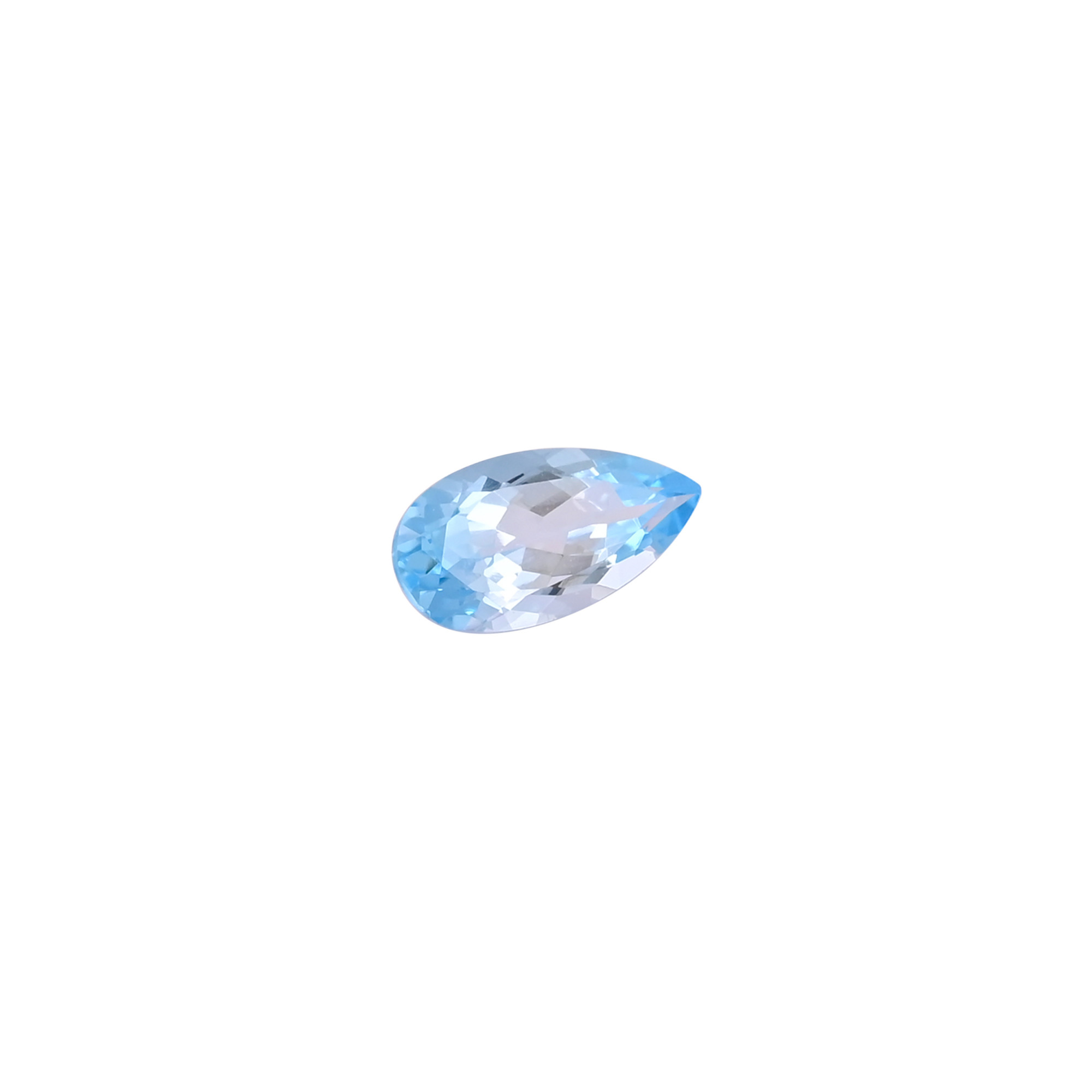 Natural Swiss Blue Topaz Gemstone 14x7 MM Pear Faceted Cut Loose Stone For Making Jewelry