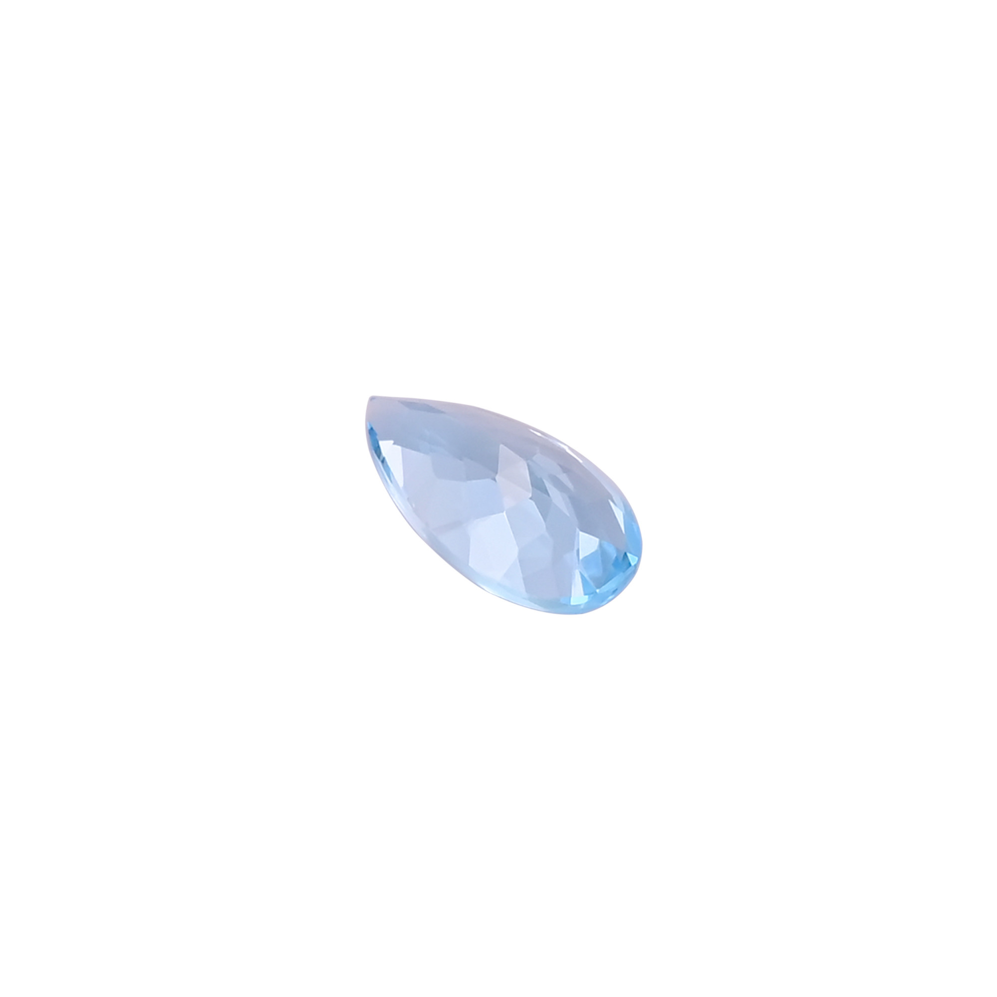 Natural Swiss Blue Topaz Gemstone 14x7 MM Pear Faceted Cut Loose Stone For Making Jewelry