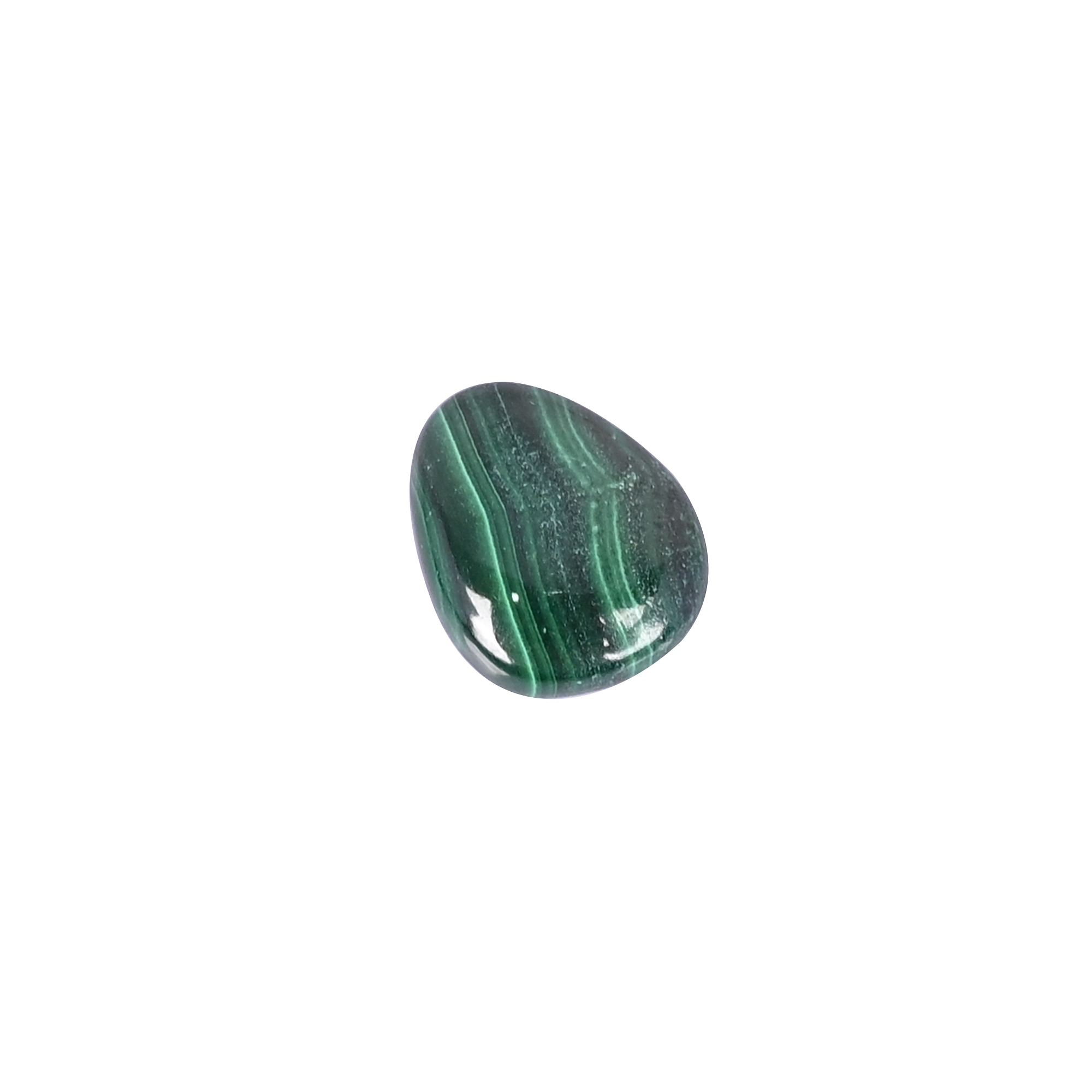 Natural Malachite Loose Gemstone -69 Carat Pear 15x12 mm Flat-back Cabochon for Jewelry Making   1 Pcs